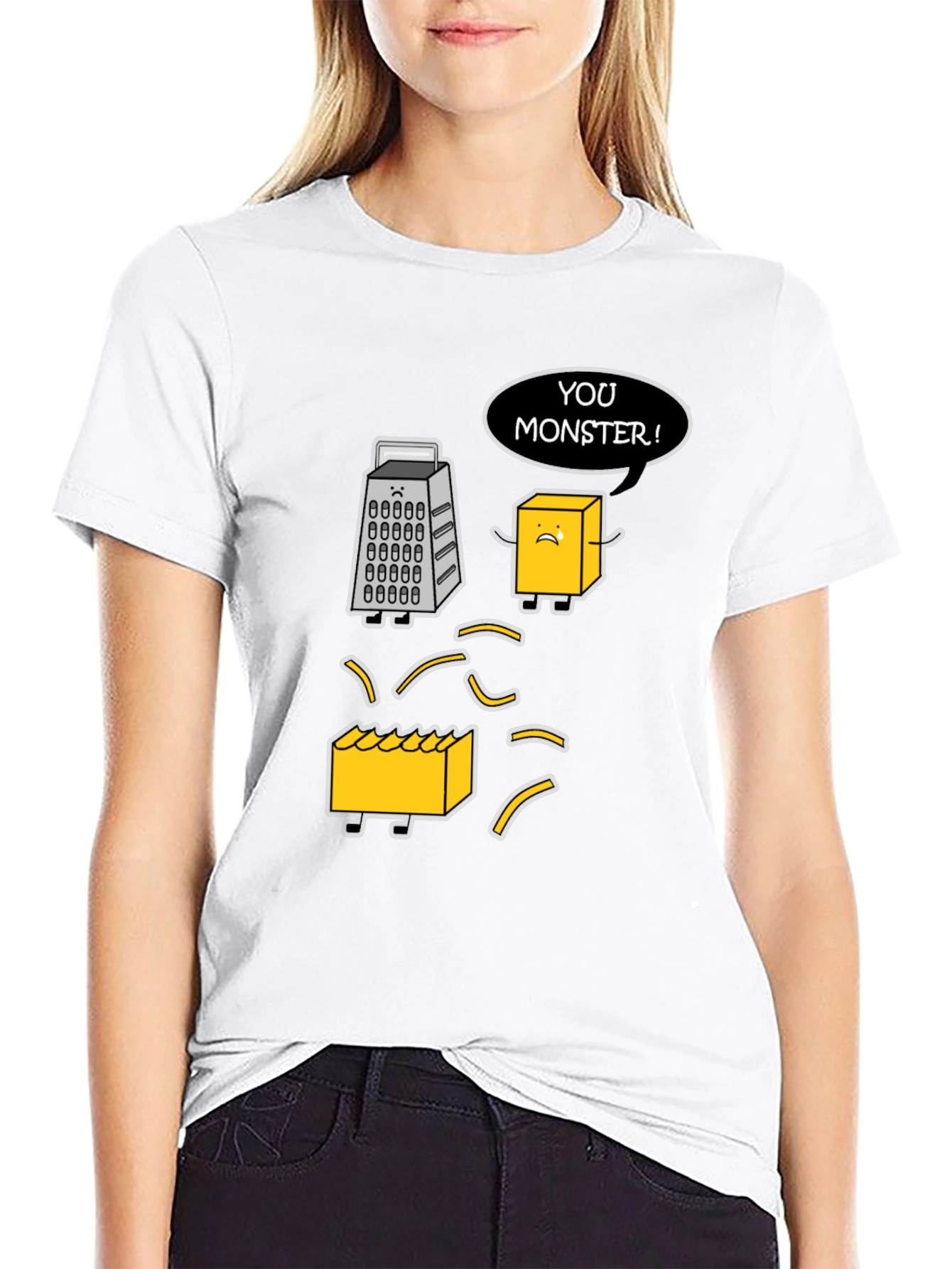 Funny Cheese Grater T-Shirt: You Monster!