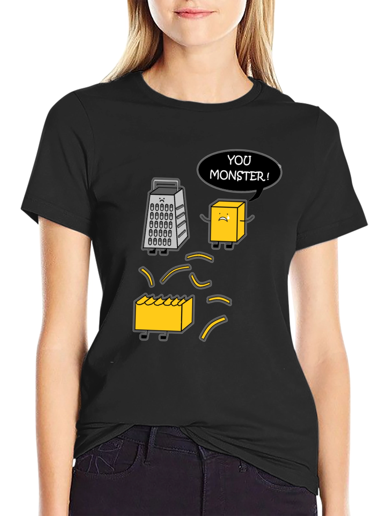 Funny Cheese Grater T-Shirt: You Monster!