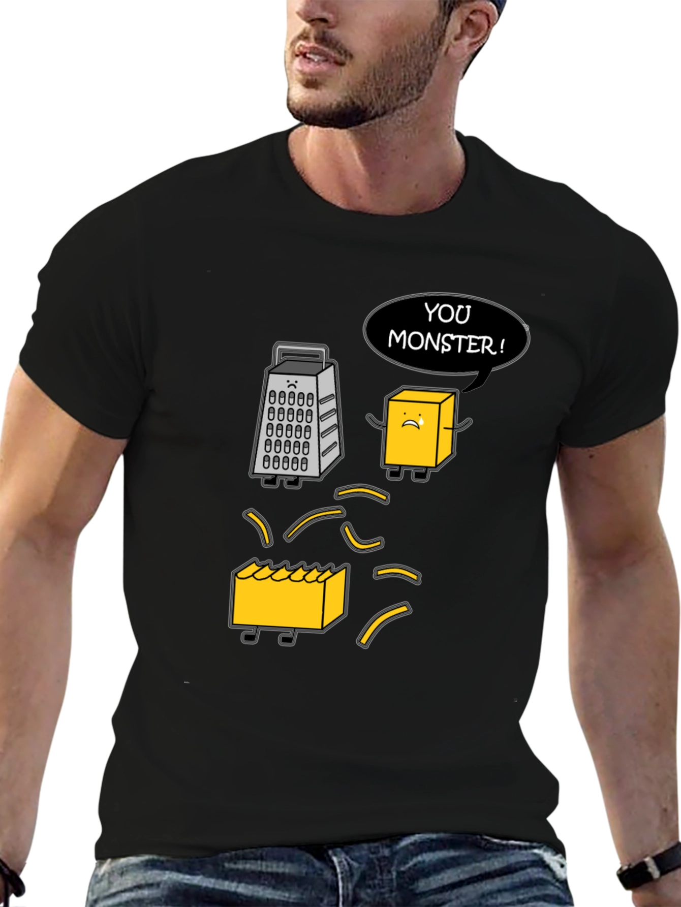 Funny Cheese Grater T-Shirt: You Monster!
