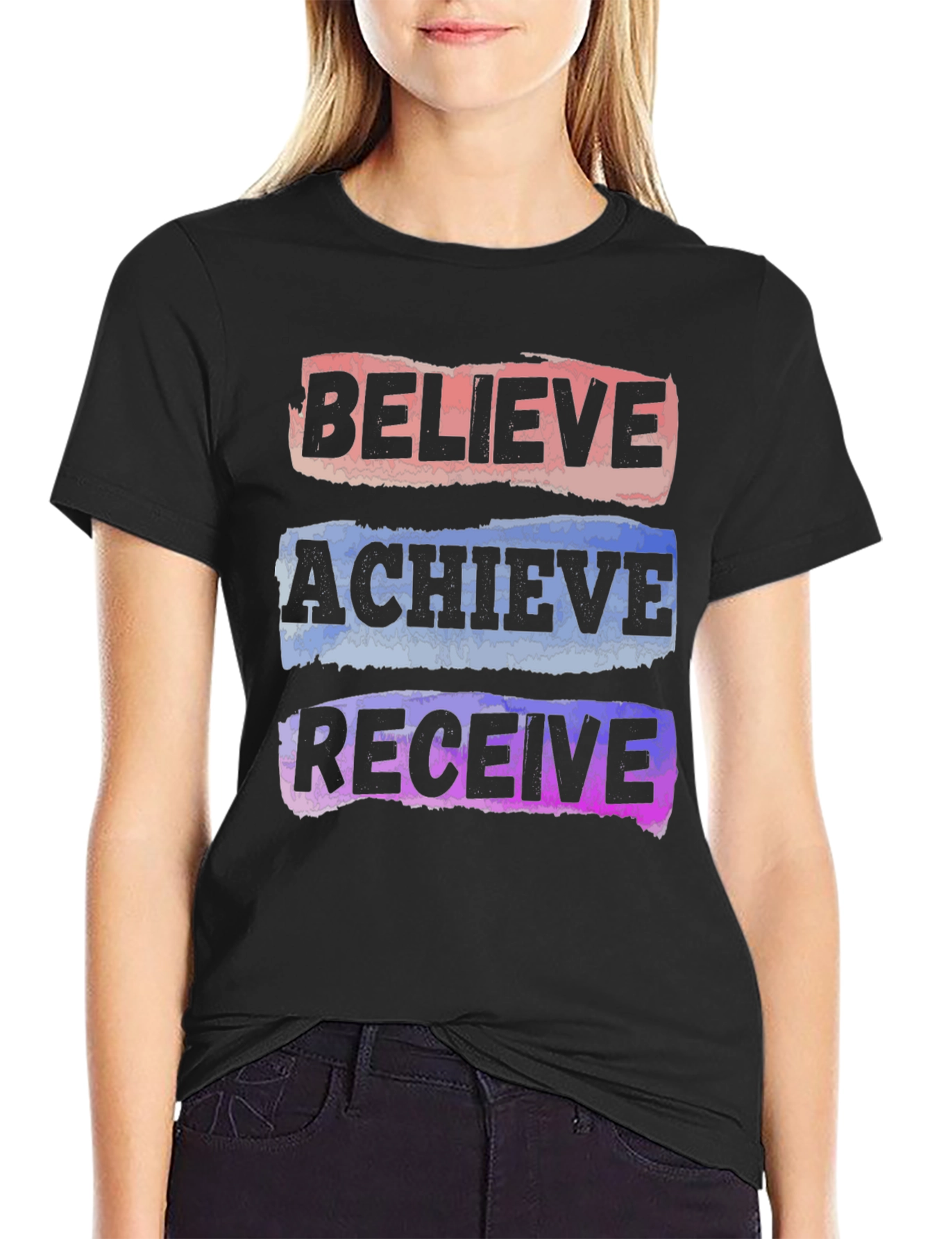 Believe Achieve Receive Graphic T-Shirt