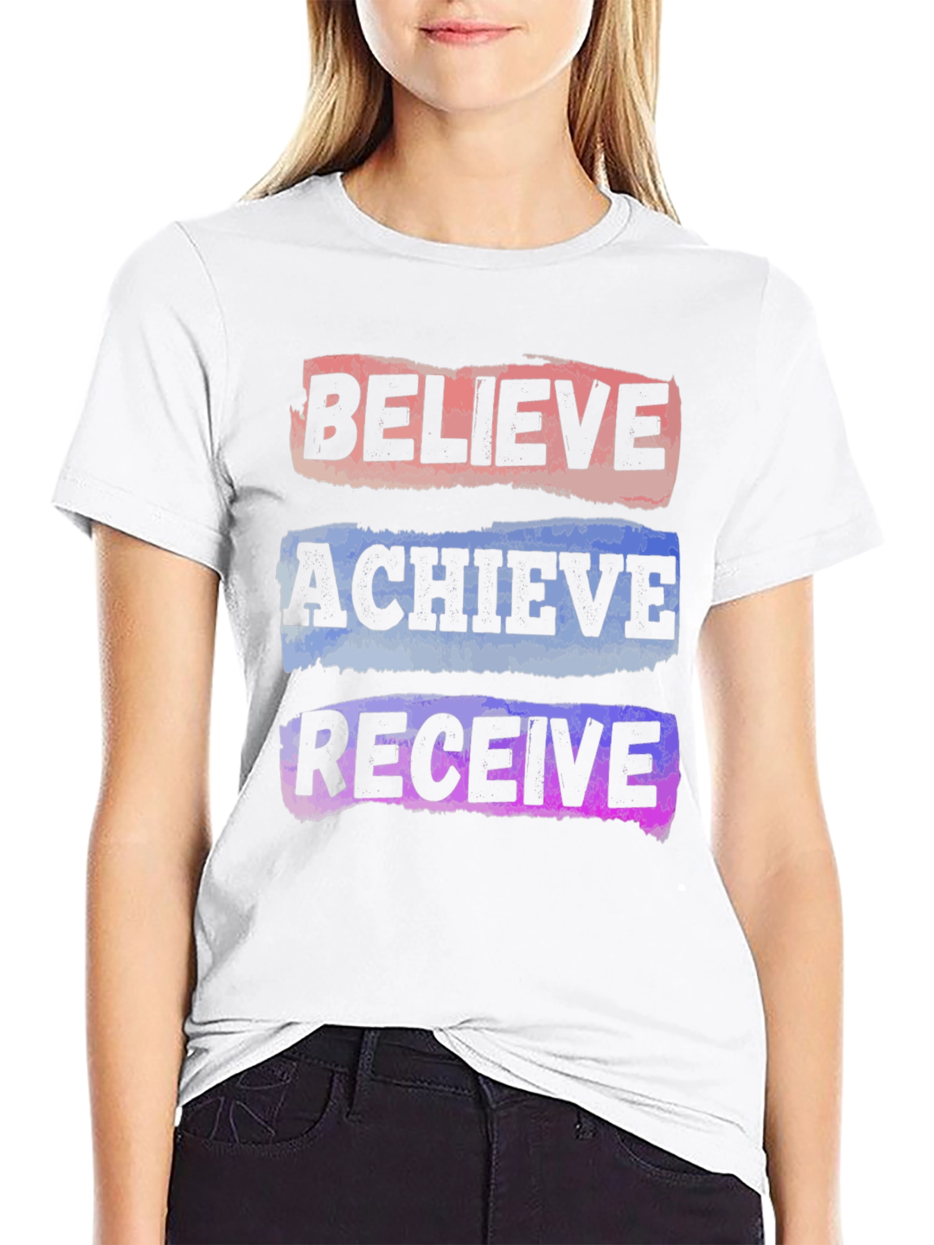 Believe Achieve Receive Graphic T-Shirt