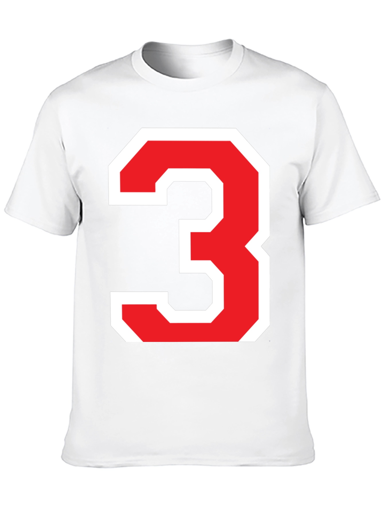 Bold Number 3 Graphic T-Shirt - Black