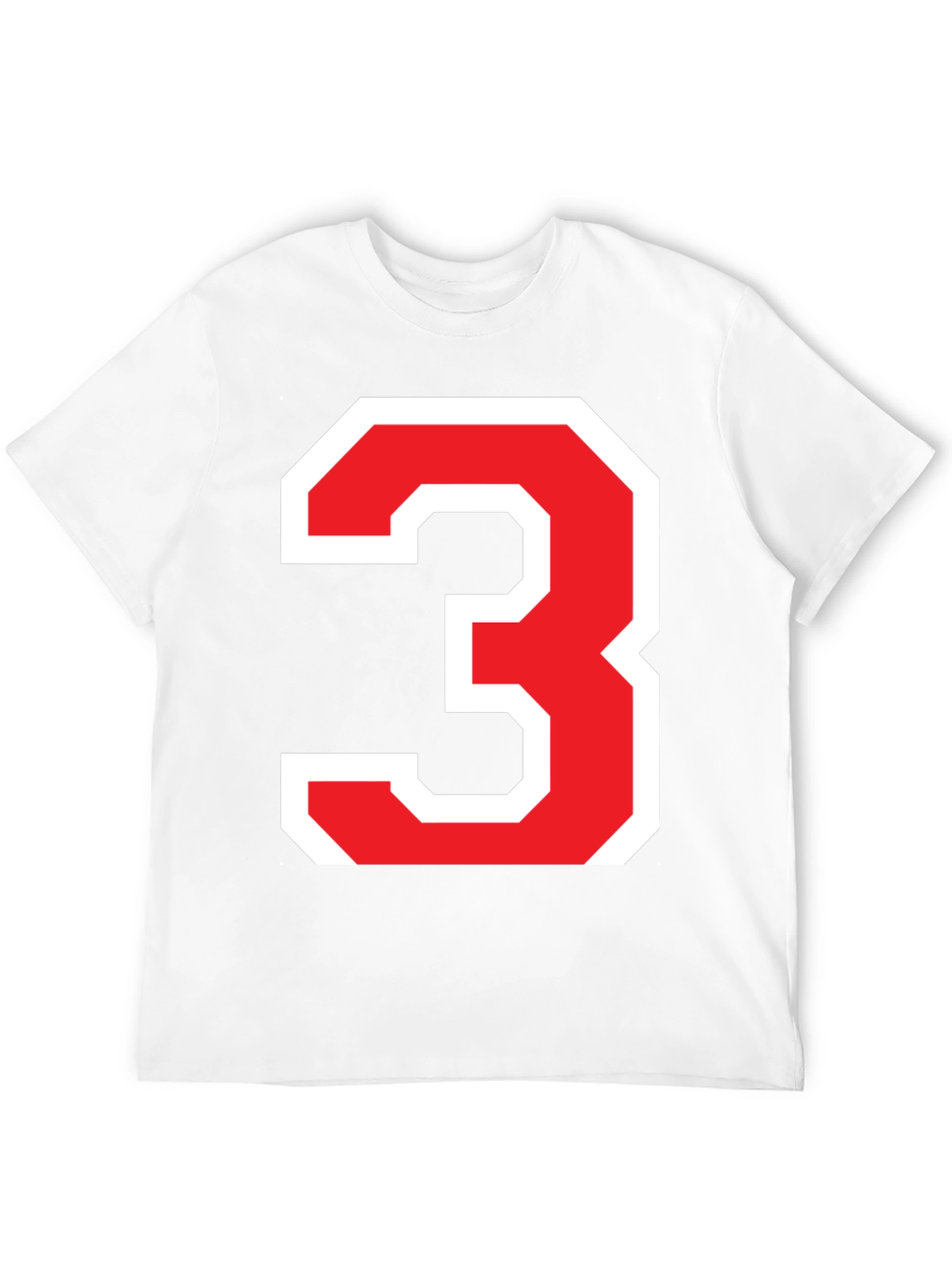 Bold Number 3 Graphic T-Shirt - Black