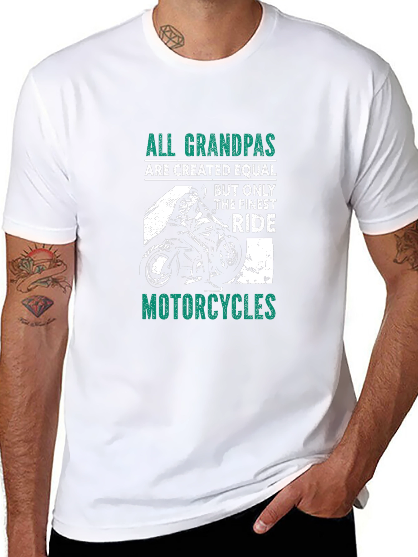 All Grandpas Ride Motorcycles Graphic Tee