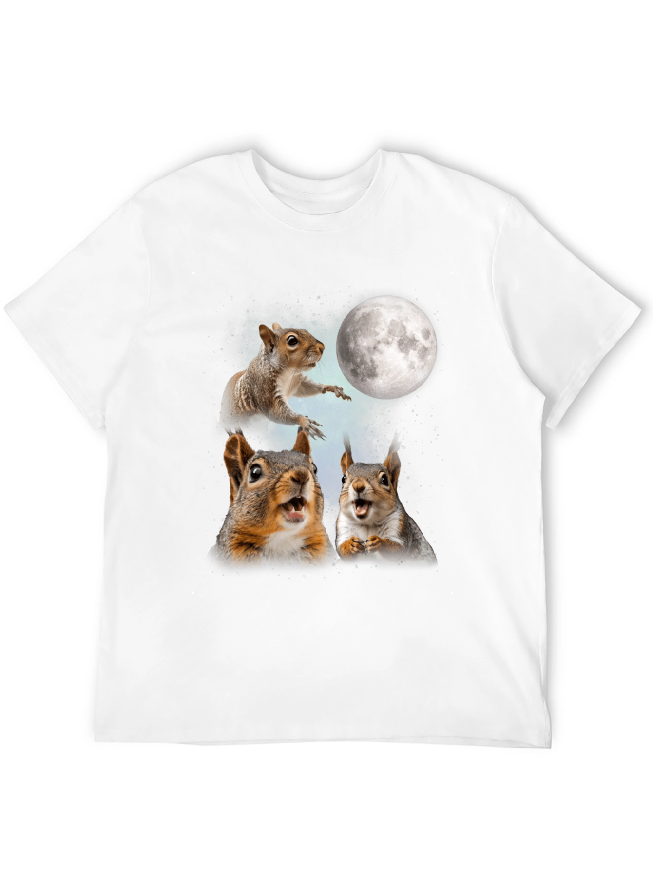 Squirrels in Space Black T-Shirt