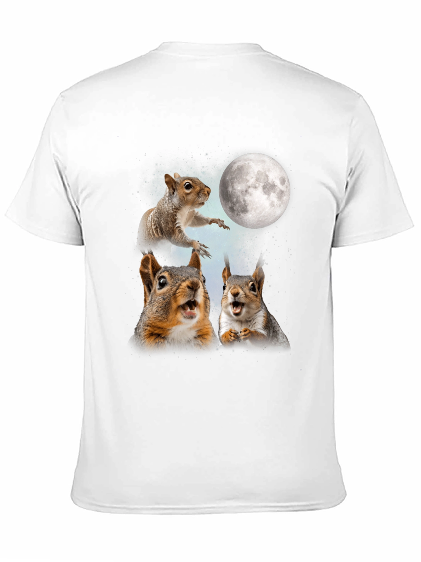 Squirrels in Space Black T-Shirt