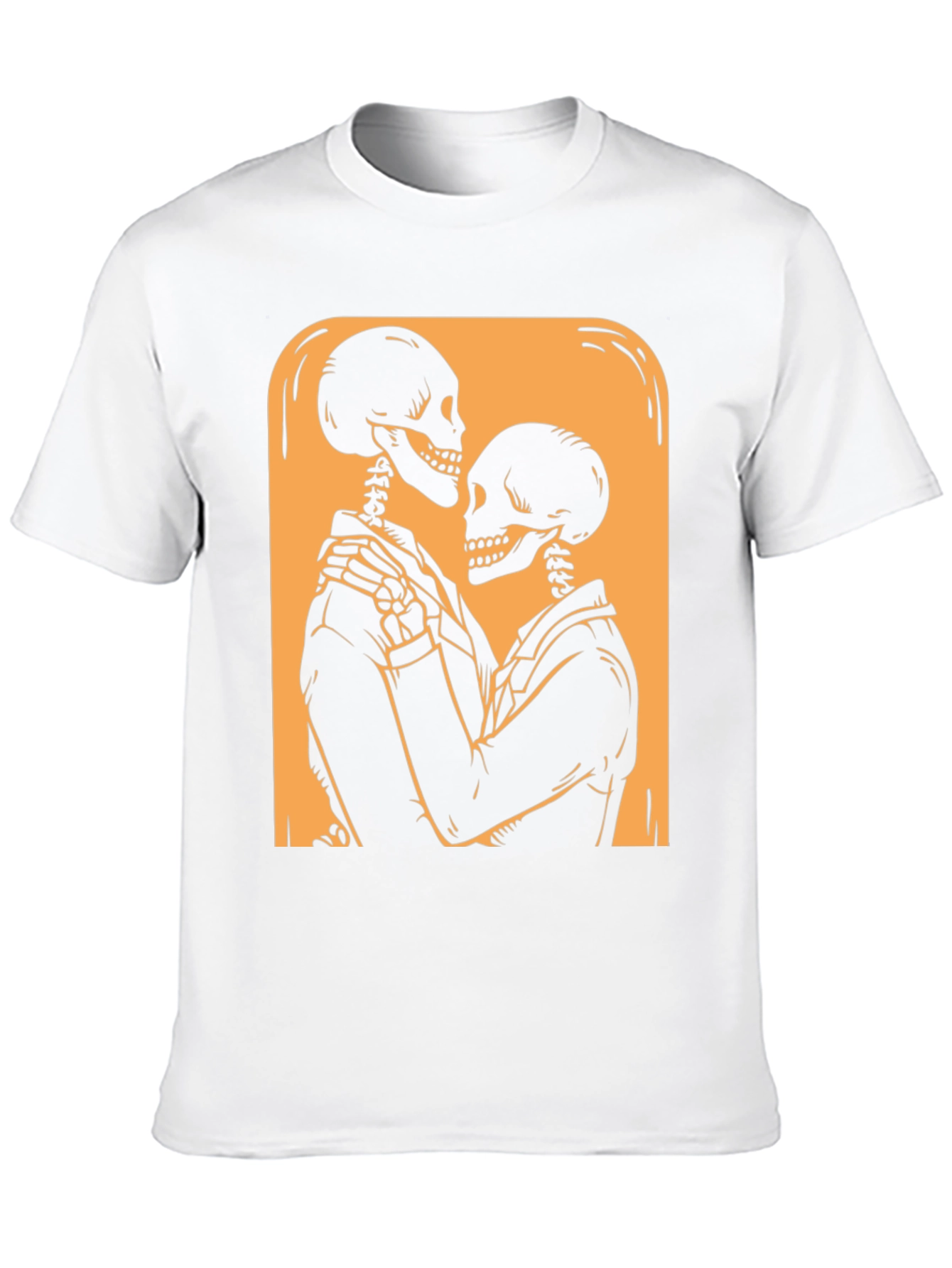 Skeleton Couple Graphic Tee - Black