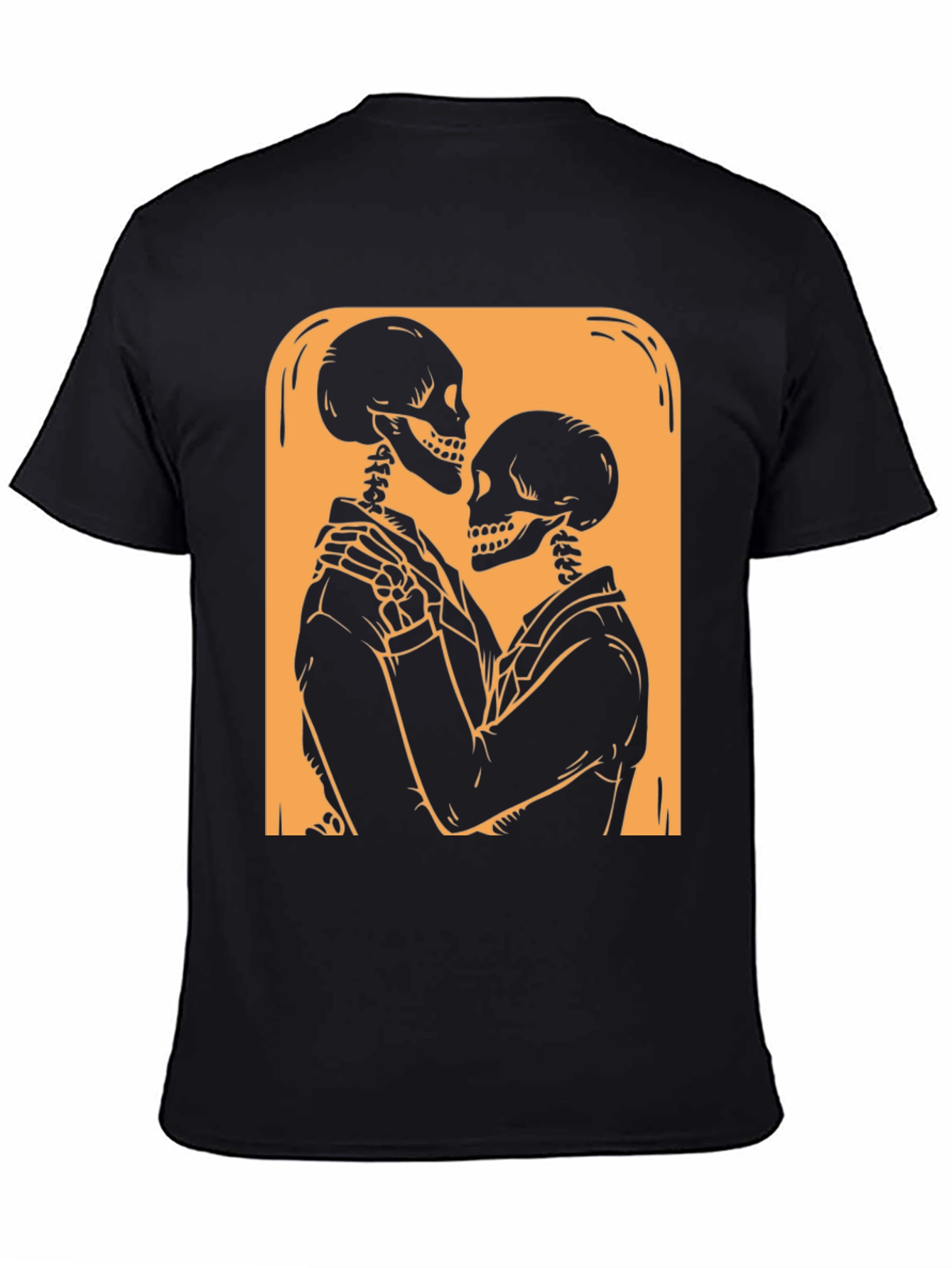 Skeleton Couple Graphic Tee - Black