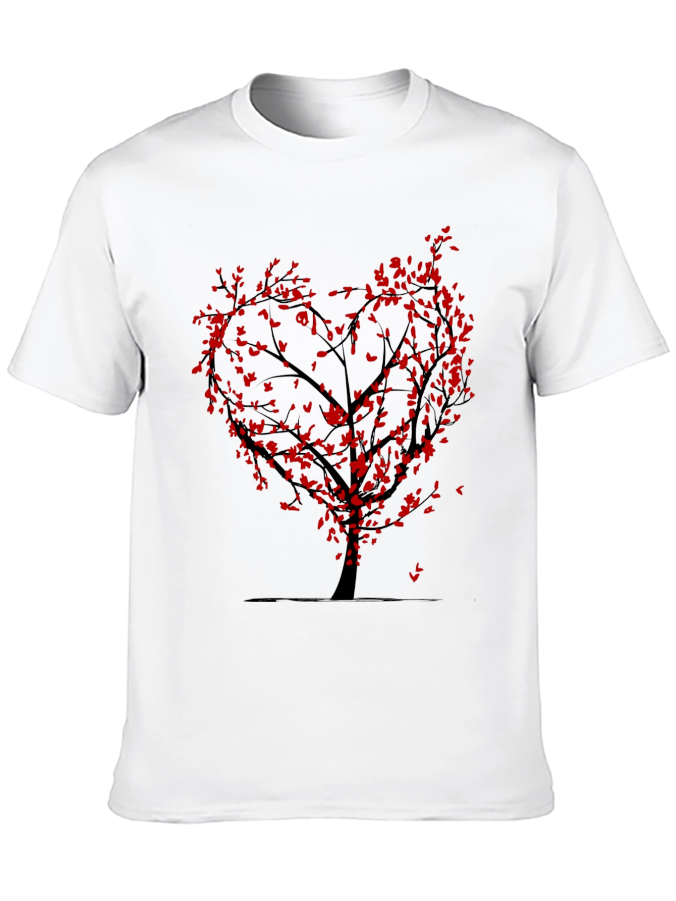 Heart Tree Graphic Tee - Black Cotton Blend