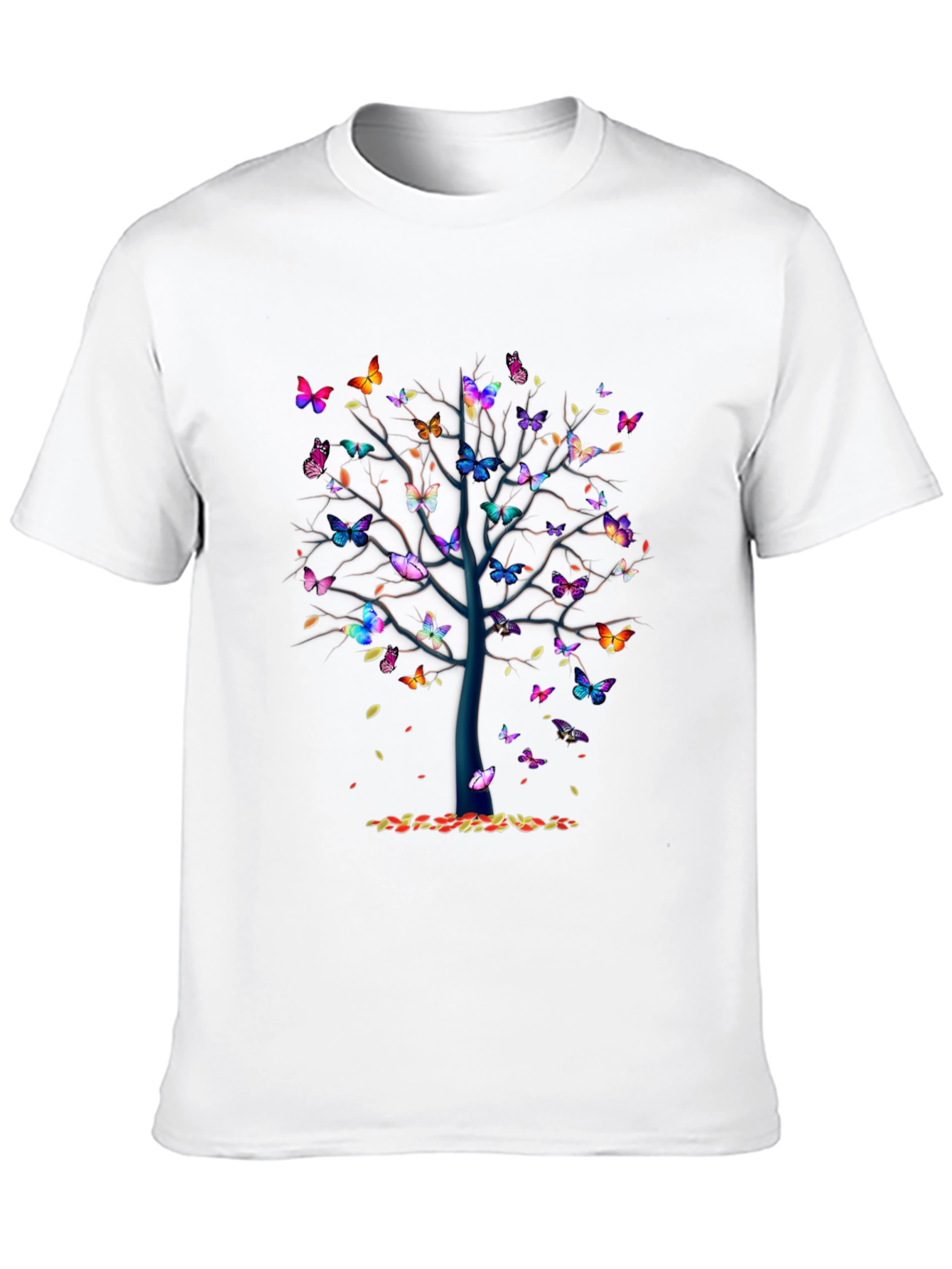 Butterfly Tree Graphic T-Shirt - Nature Lovers Tee