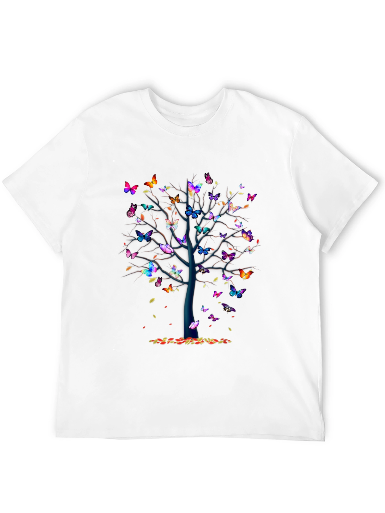Butterfly Tree Graphic T-Shirt - Nature Lovers Tee