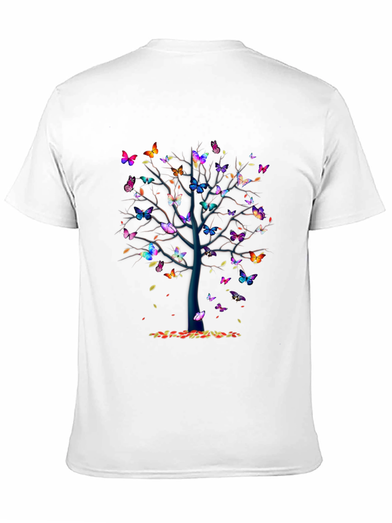 Butterfly Tree Graphic T-Shirt - Nature Lovers Tee