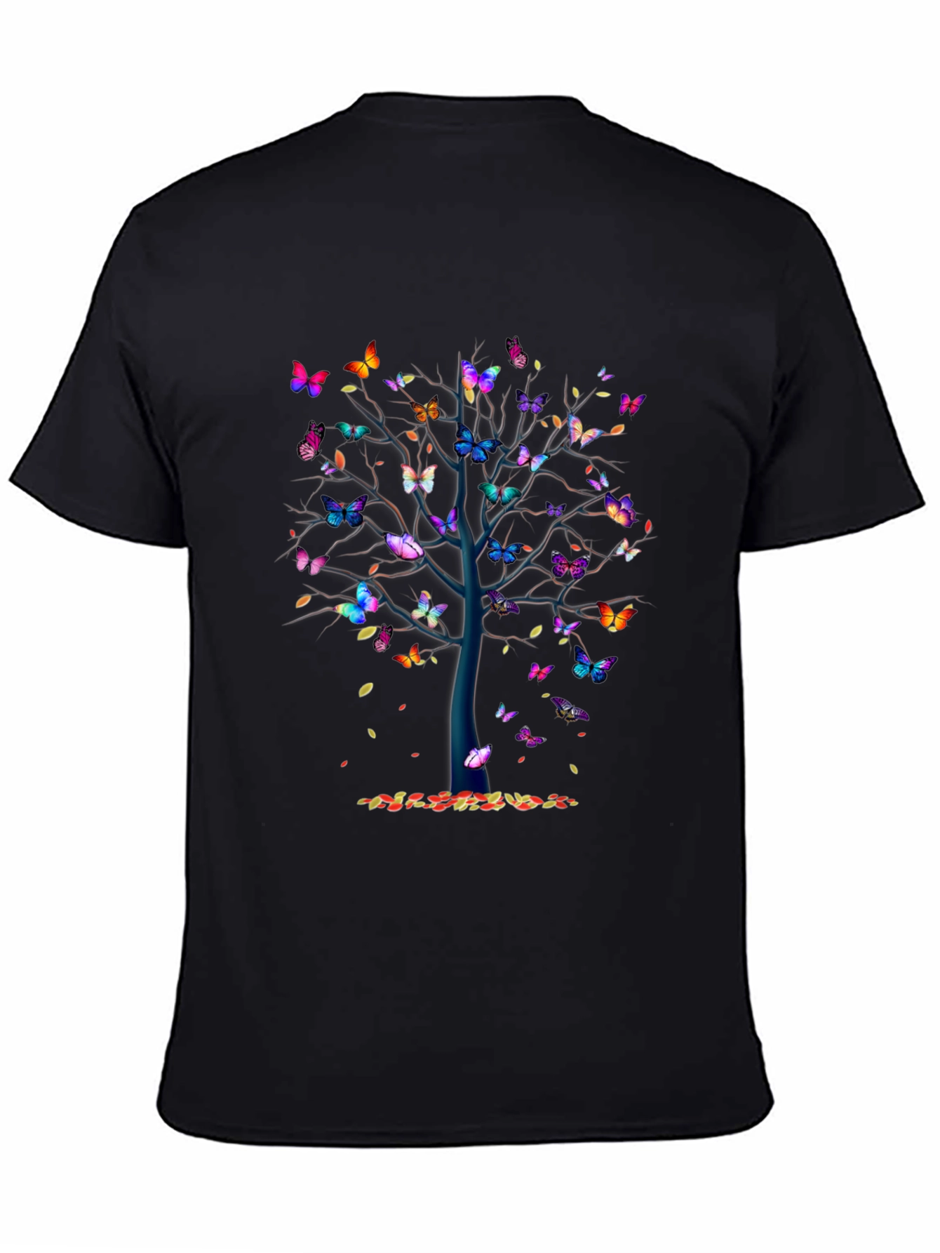 Butterfly Tree Graphic T-Shirt - Nature Lovers Tee