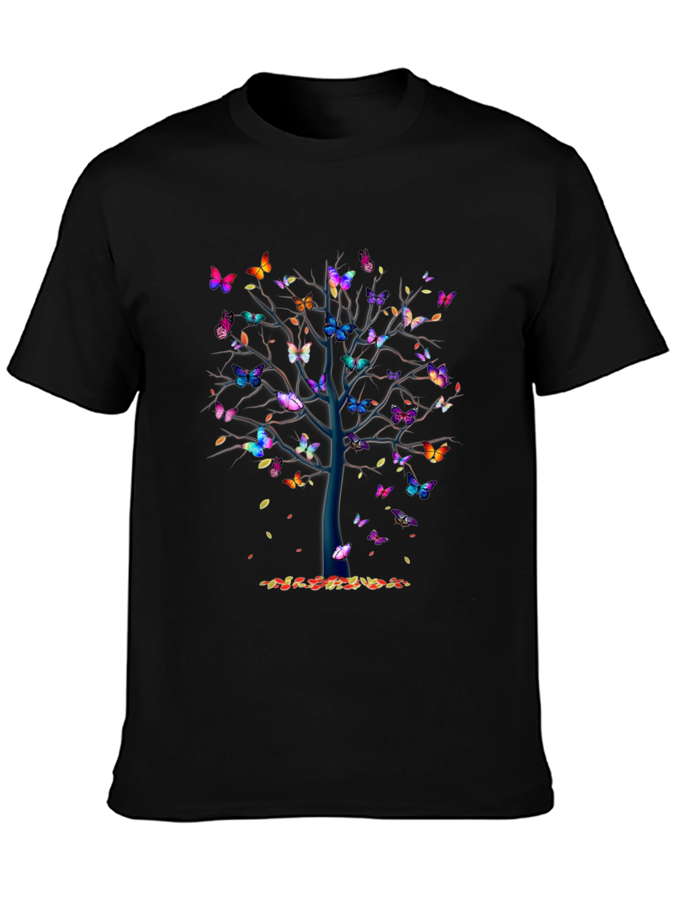 Butterfly Tree Graphic T-Shirt - Nature Lovers Tee