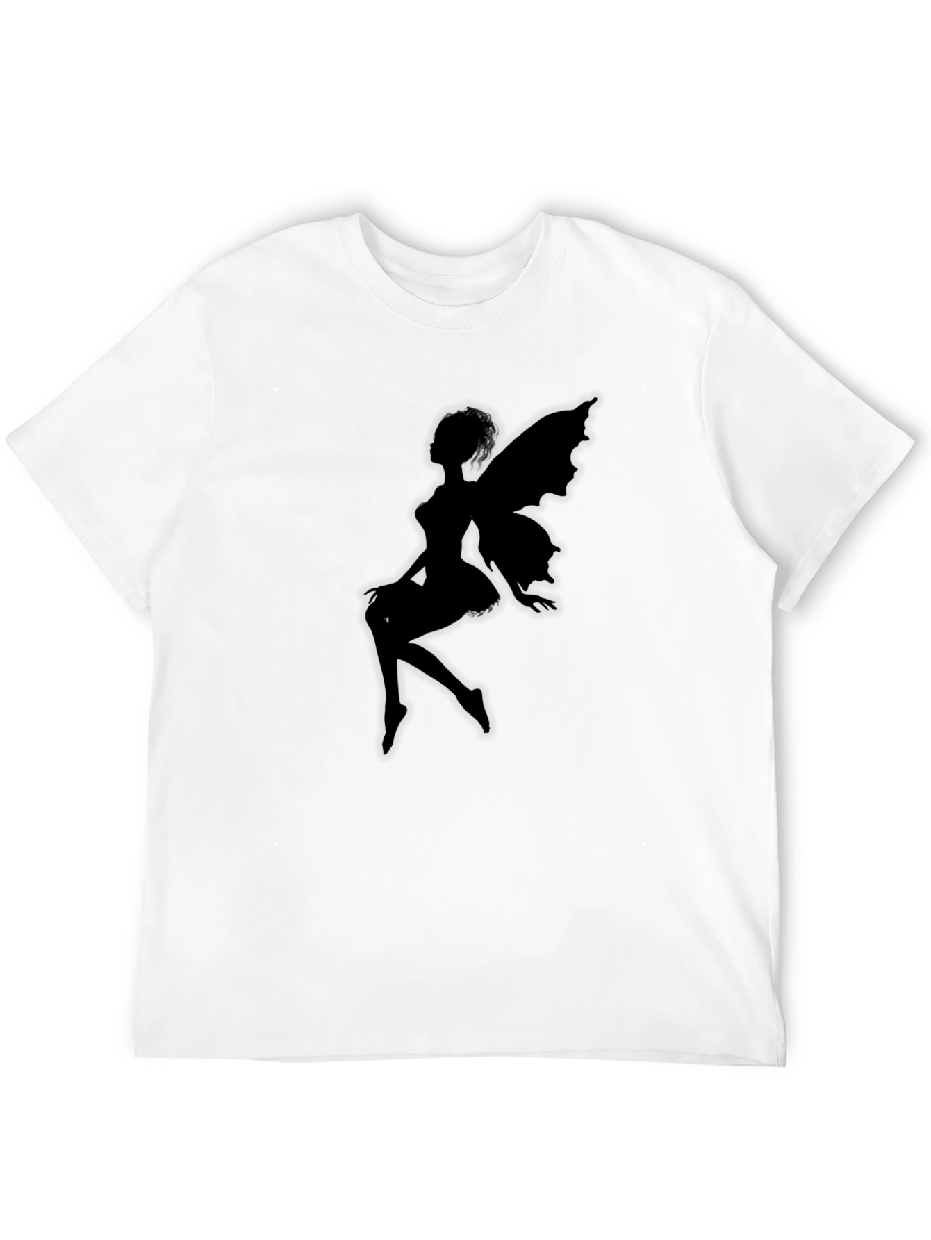 Silhouette Fairy Graphic Black T-Shirt