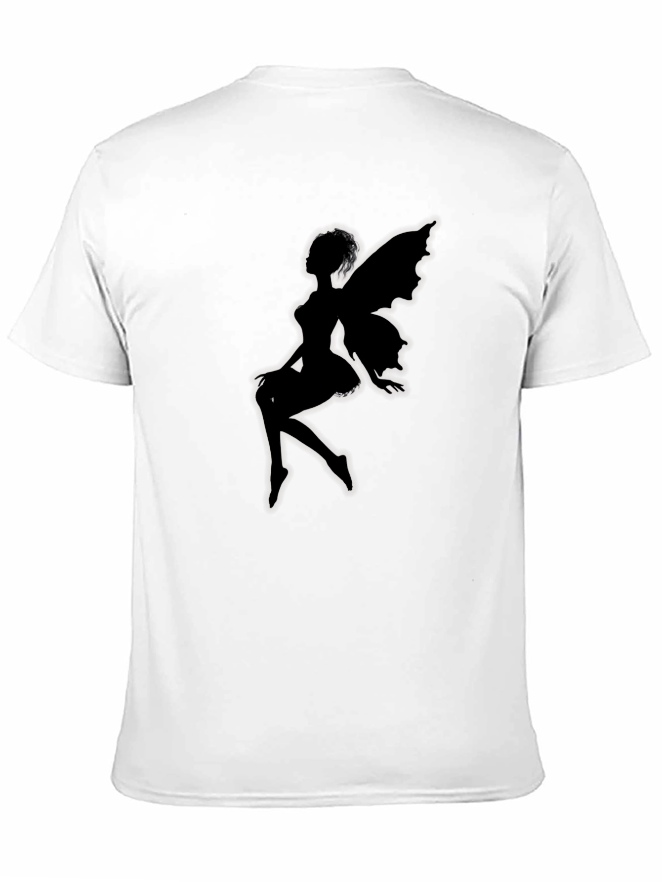 Silhouette Fairy Graphic Black T-Shirt