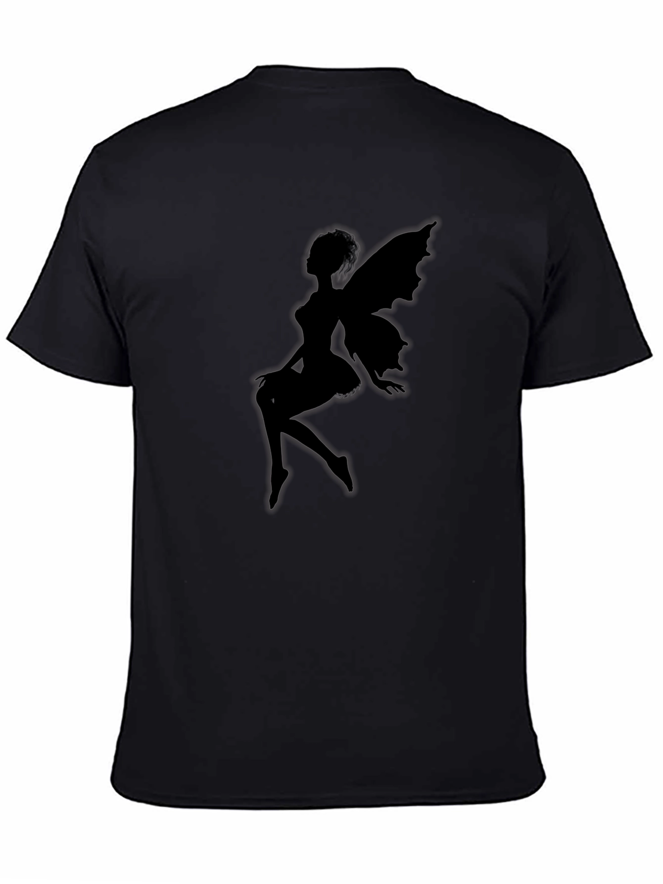 Silhouette Fairy Graphic Black T-Shirt