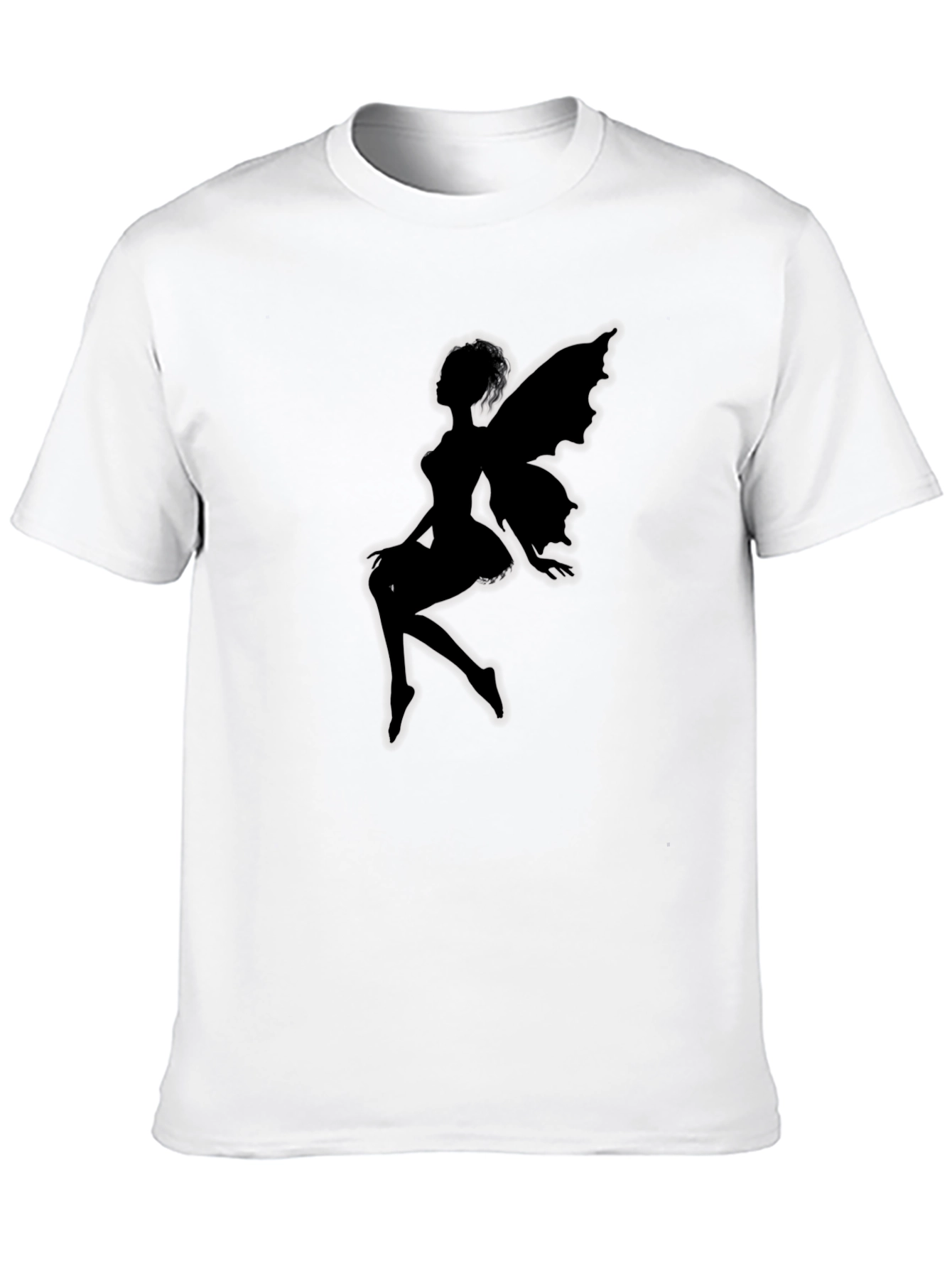 Silhouette Fairy Graphic Black T-Shirt