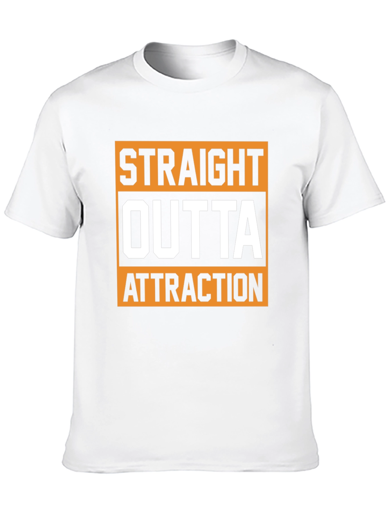 Straight Outta Attraction Black Graphic T-Shirt