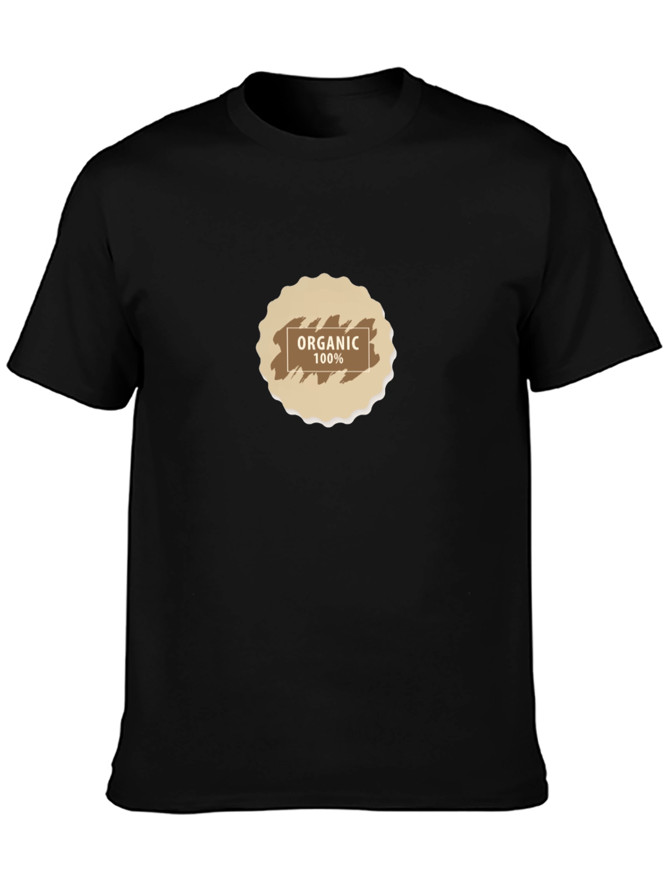 Organic Cotton Black Graphic T-Shirt