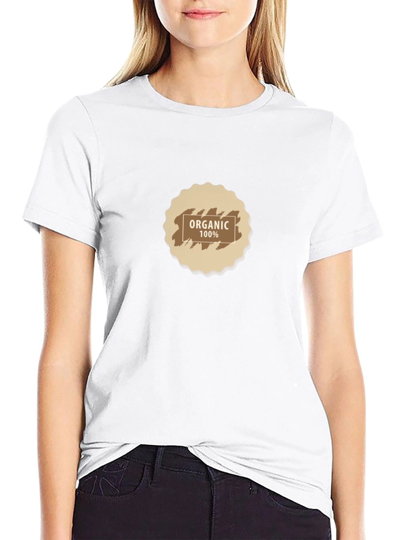Organic Cotton Black Graphic T-Shirt