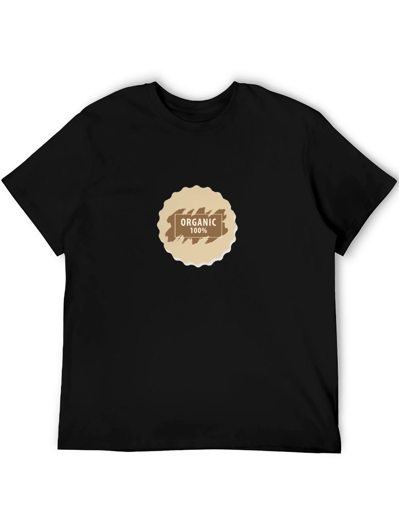 Organic Cotton Black Graphic T-Shirt