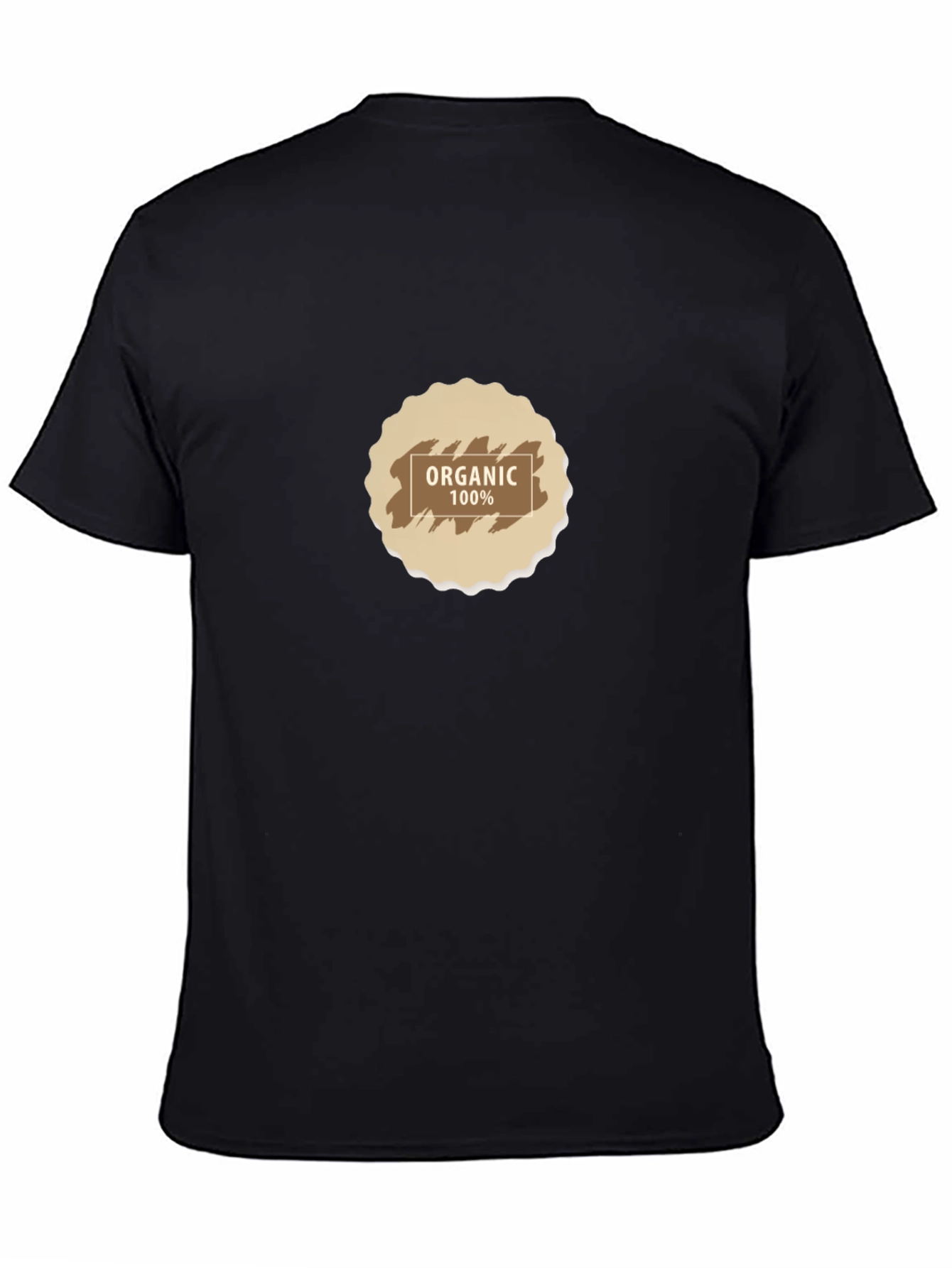 Organic Cotton Black Graphic T-Shirt