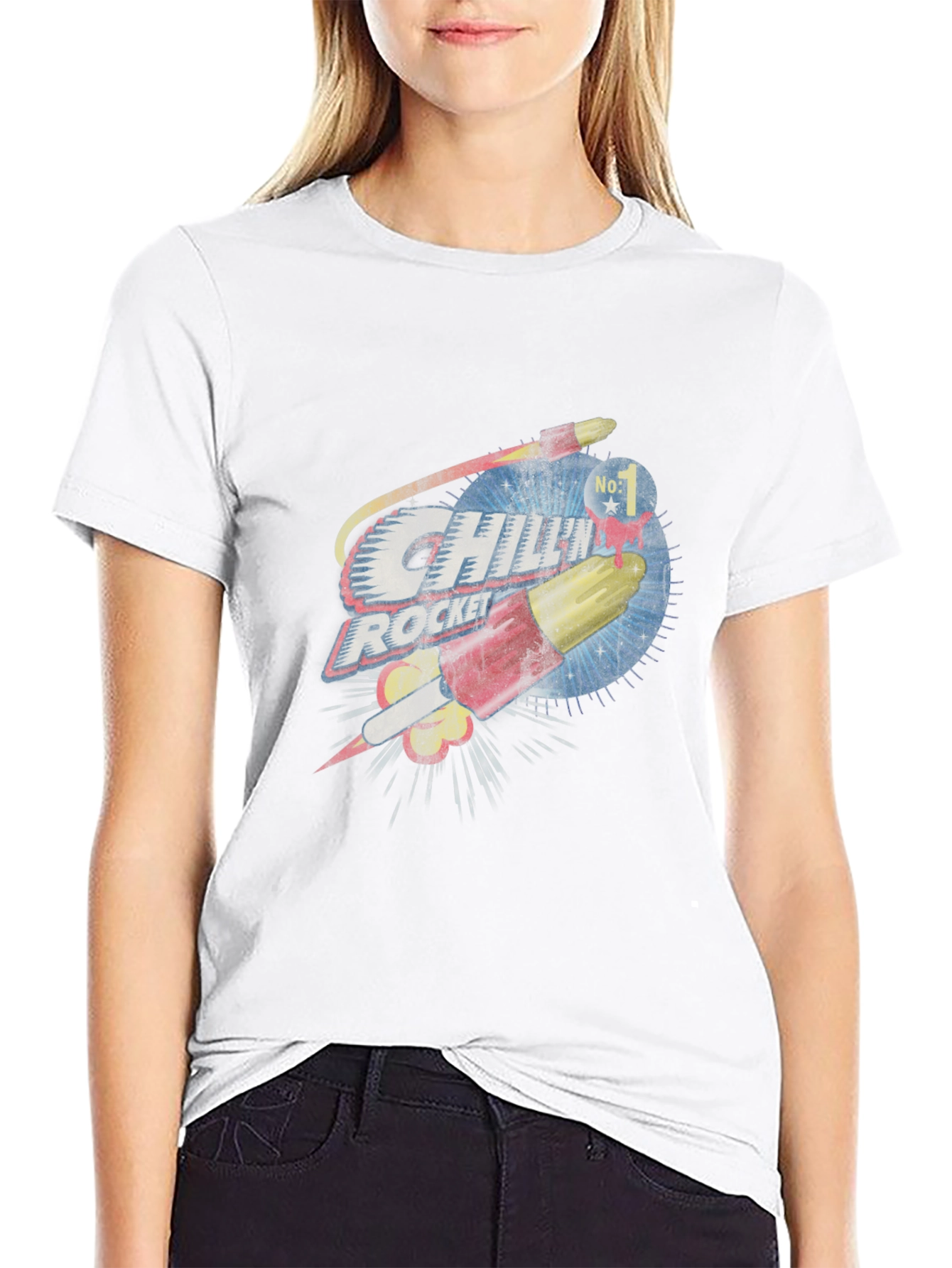 Chili Rocket Graphic Tee - Retro Design