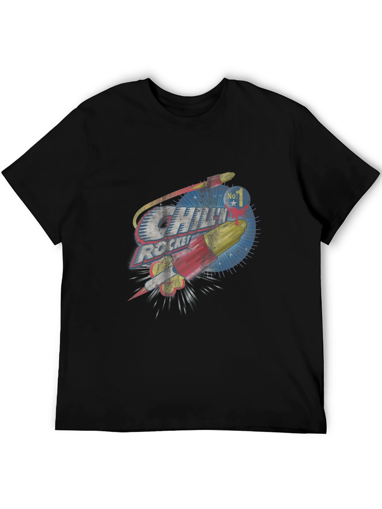 Chili Rocket Graphic Tee - Retro Design
