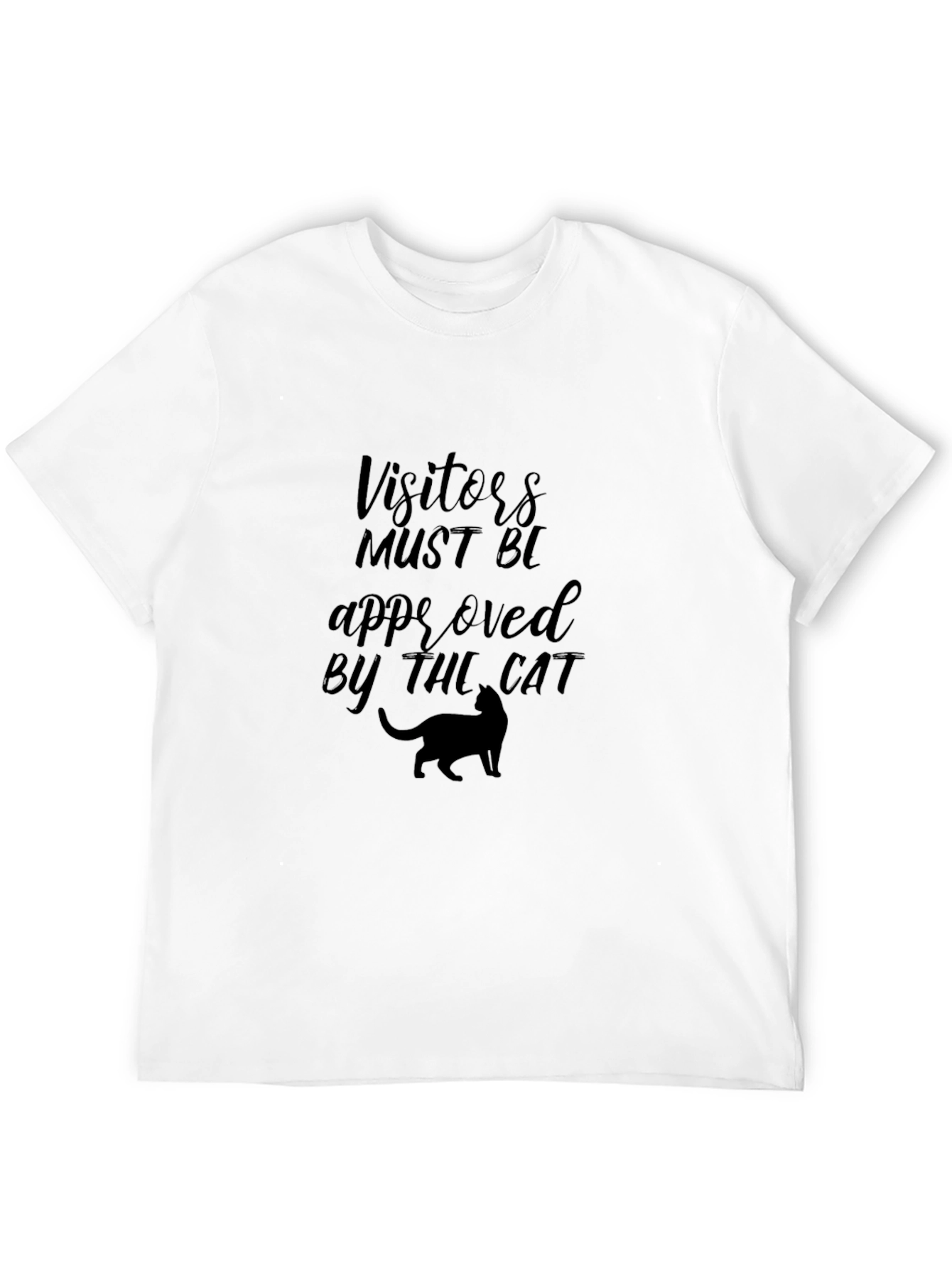 Visitors Approved by Cat Black T-Shirt