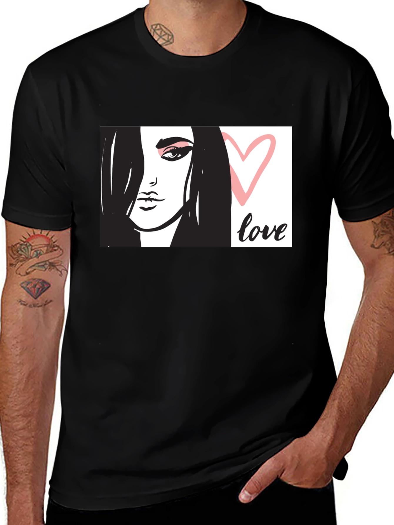 Love Graphic Black T-Shirt