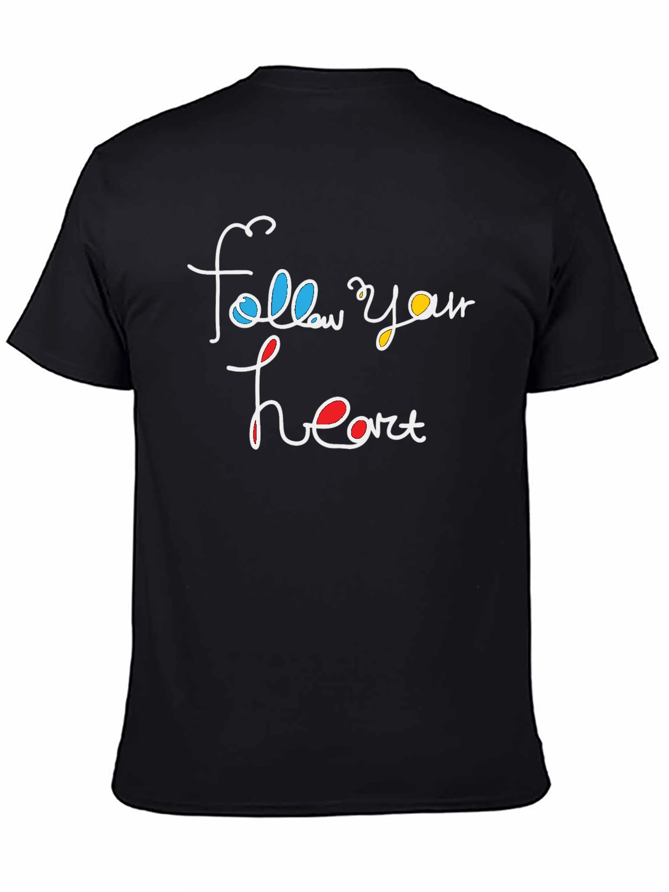 Follow Your Heart Graphic T-Shirt - Black