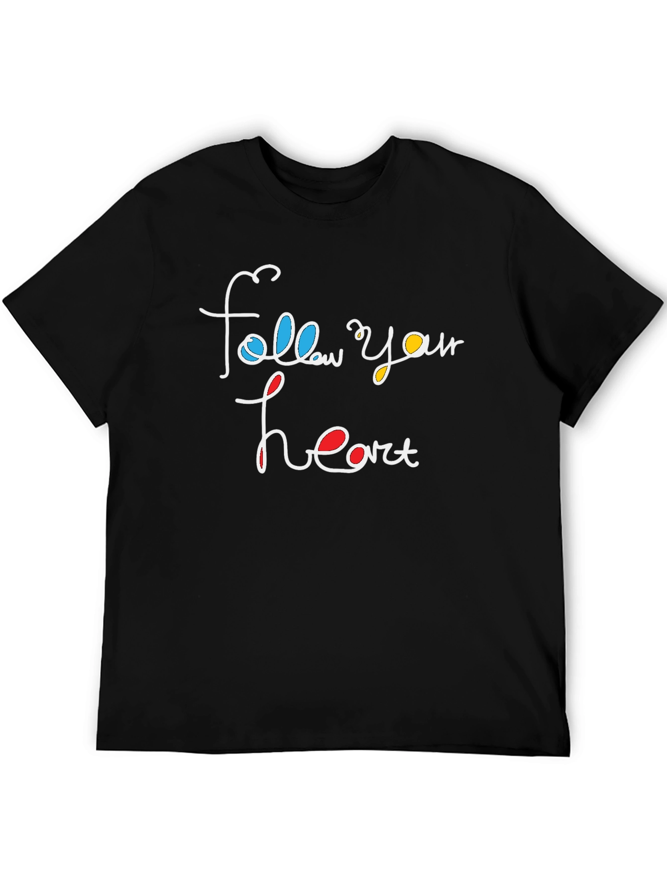Follow Your Heart Graphic T-Shirt - Black