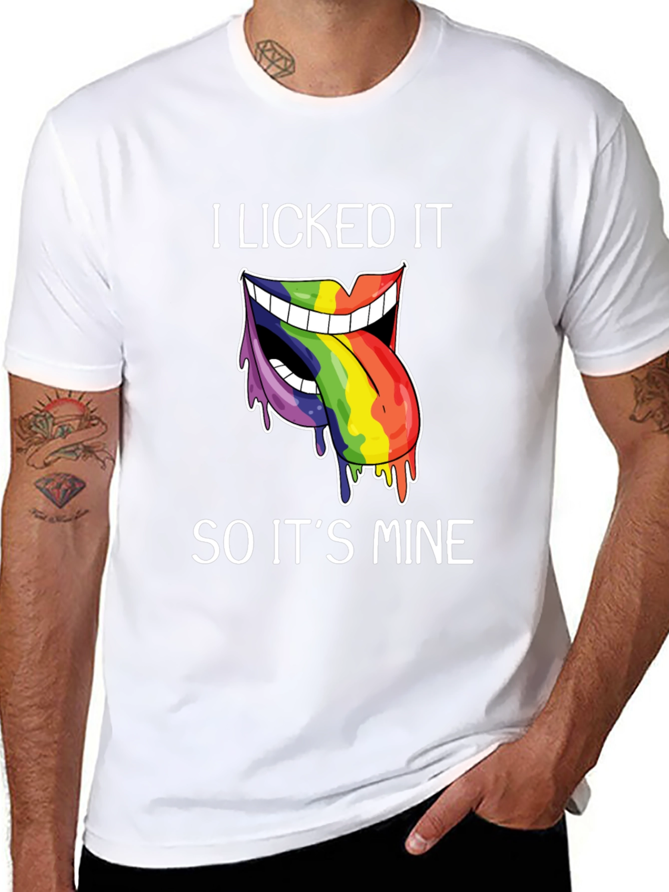 I Licked It T-Shirt Funny Pride Tee