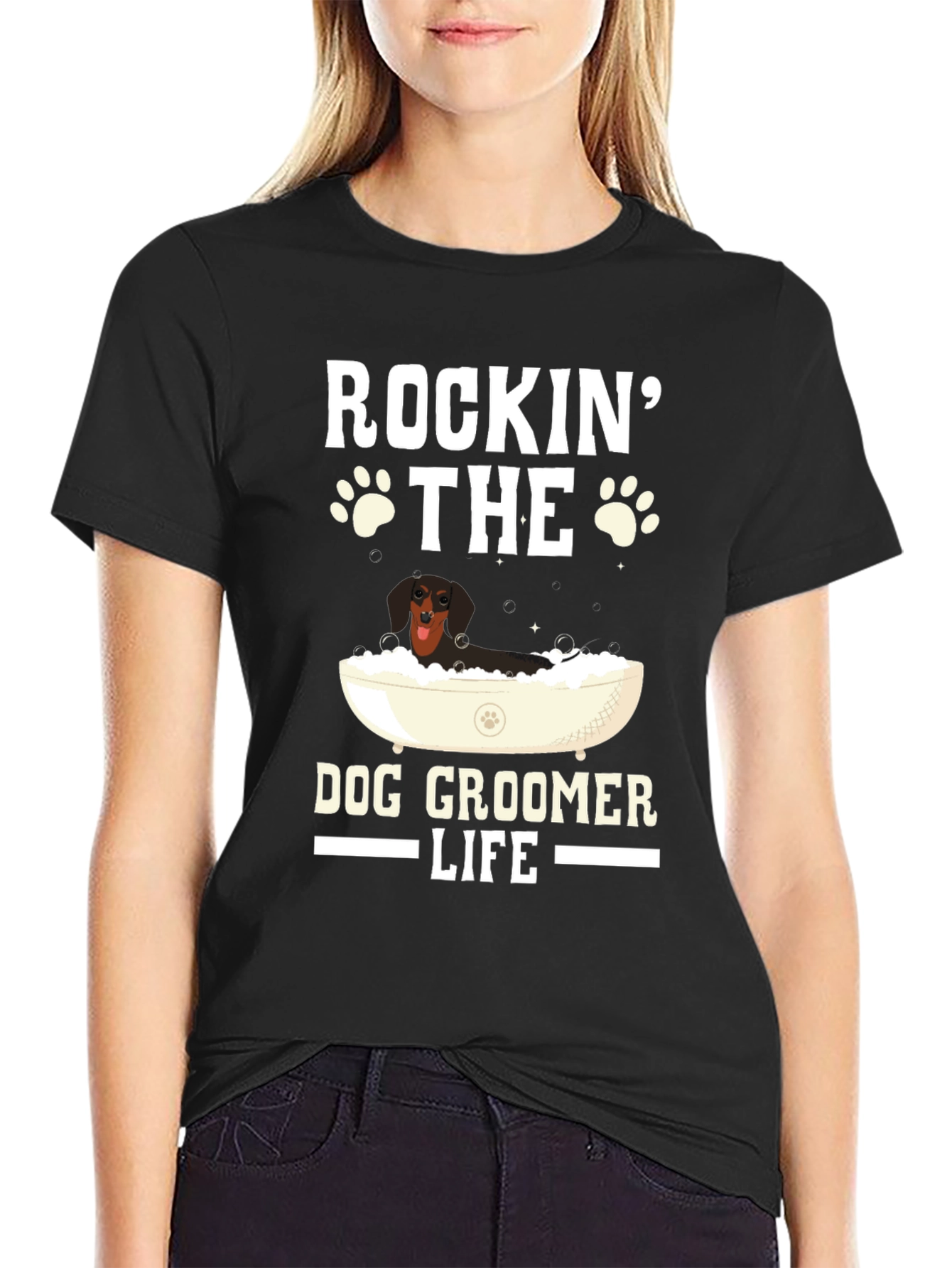 Rockin the Dog Groomer Life T-Shirt