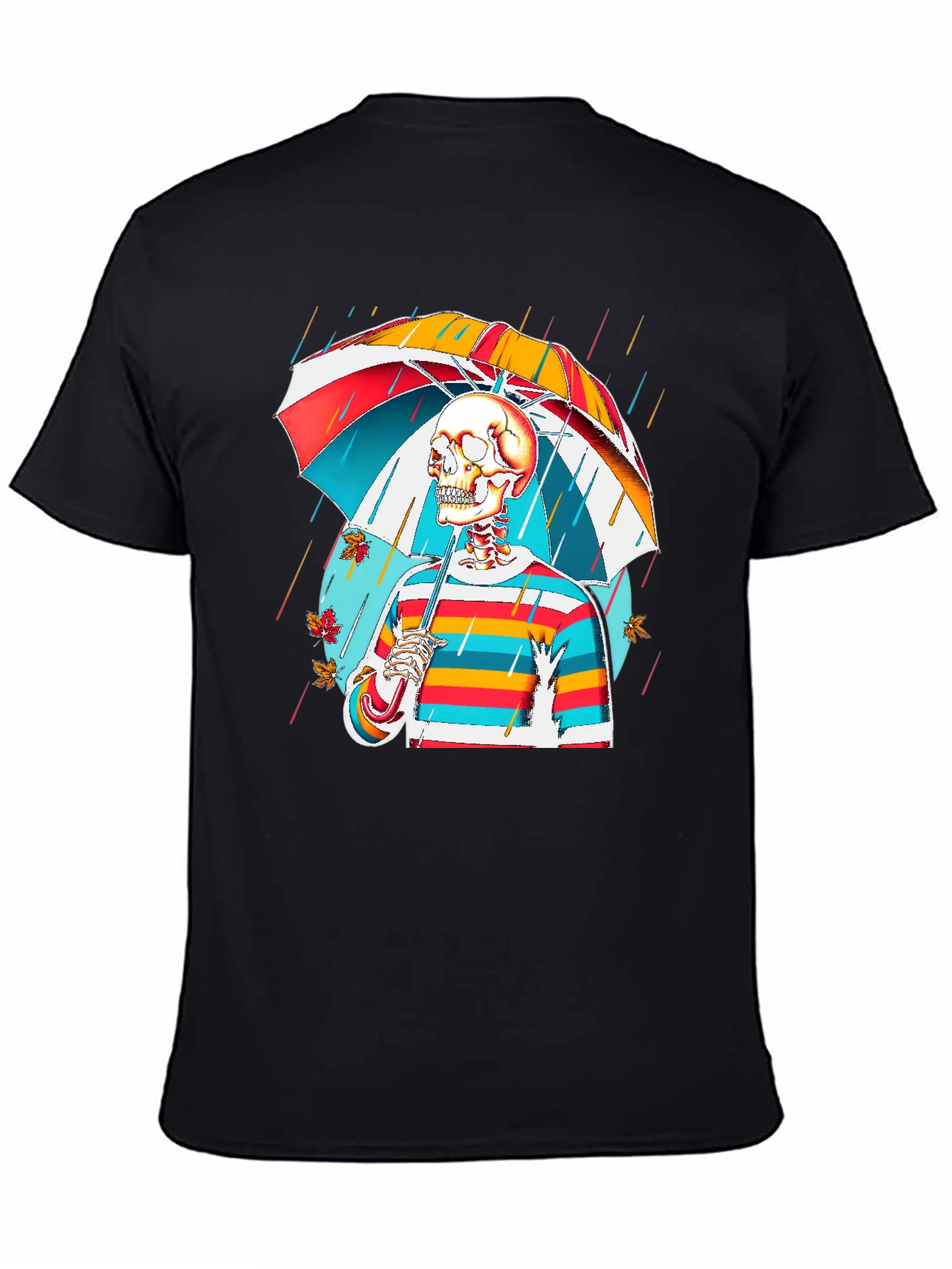 Colorful Skeleton Umbrella T-Shirt