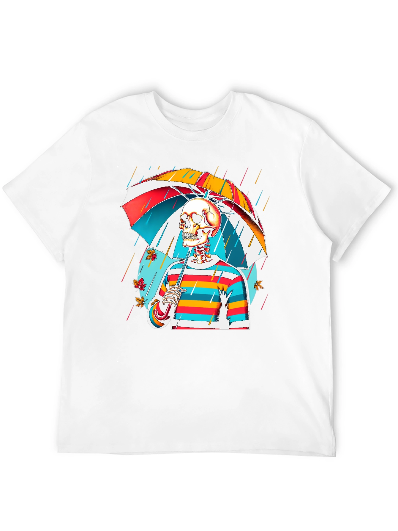 Colorful Skeleton Umbrella T-Shirt