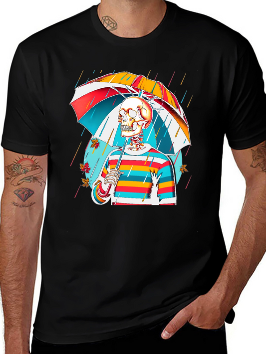 Colorful Skeleton Umbrella T-Shirt
