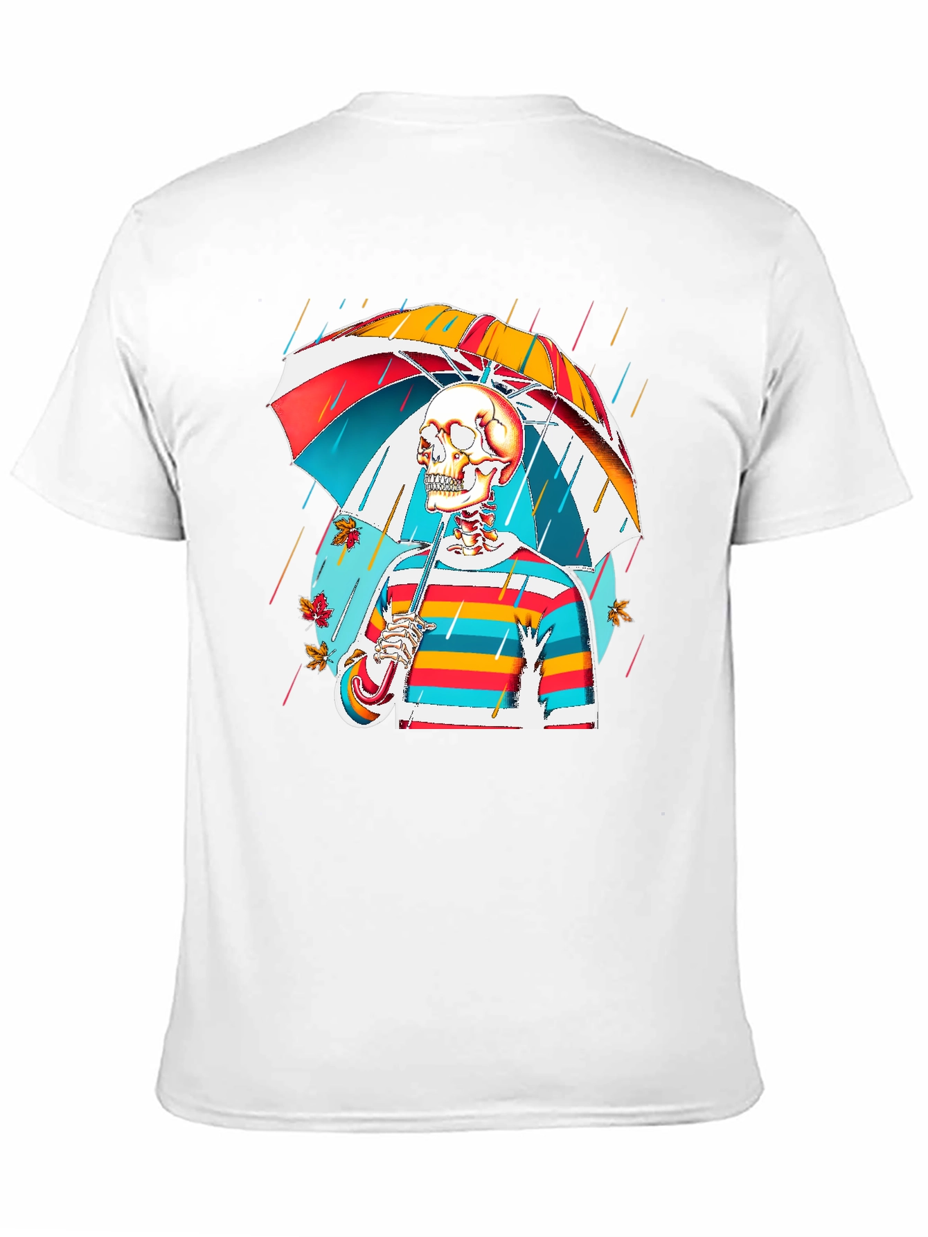 Colorful Skeleton Umbrella T-Shirt