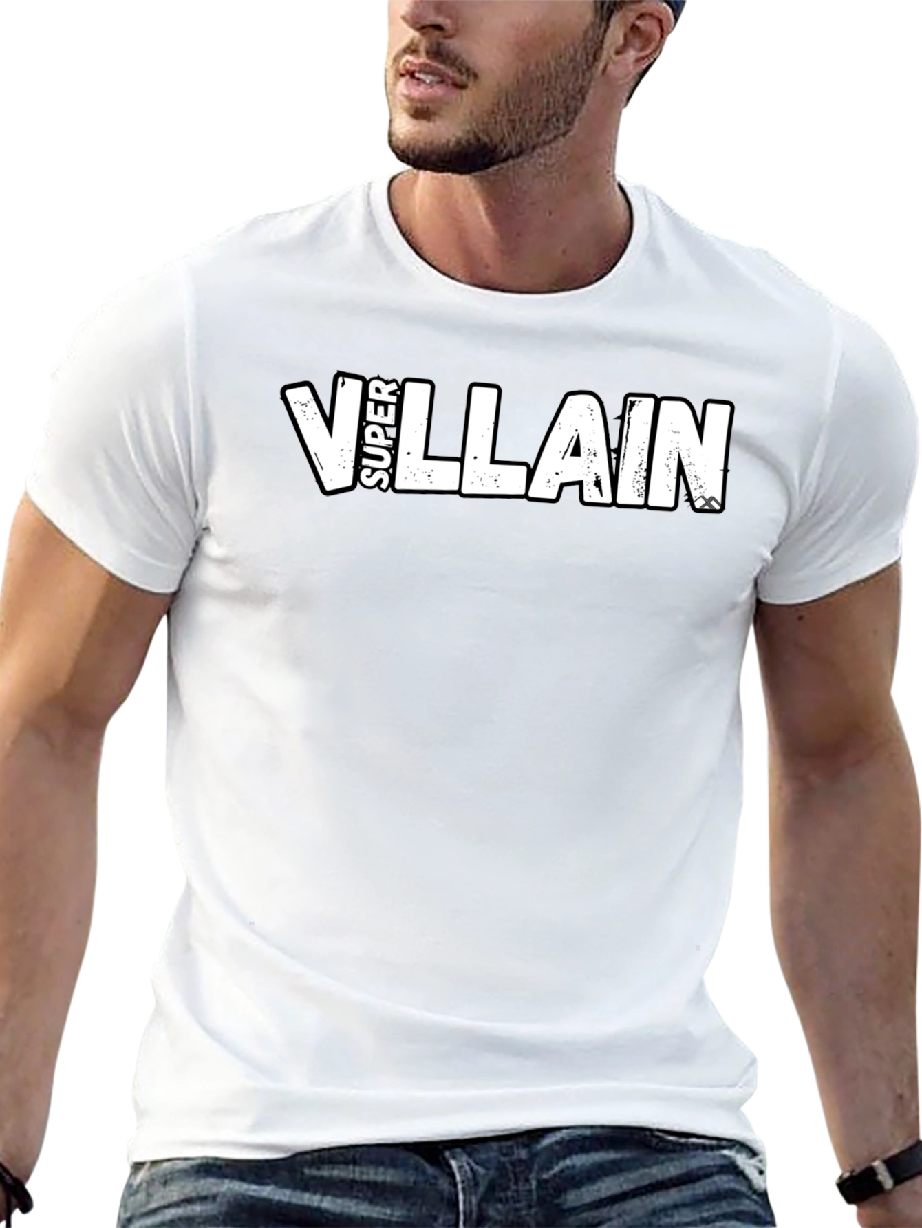 Super Villain Graphic Tee - Black Cotton Blend