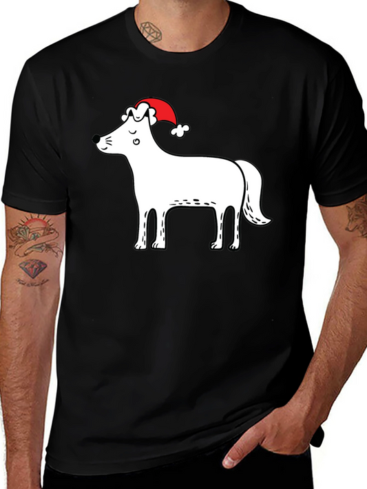 Festive Dog Graphic T-Shirt