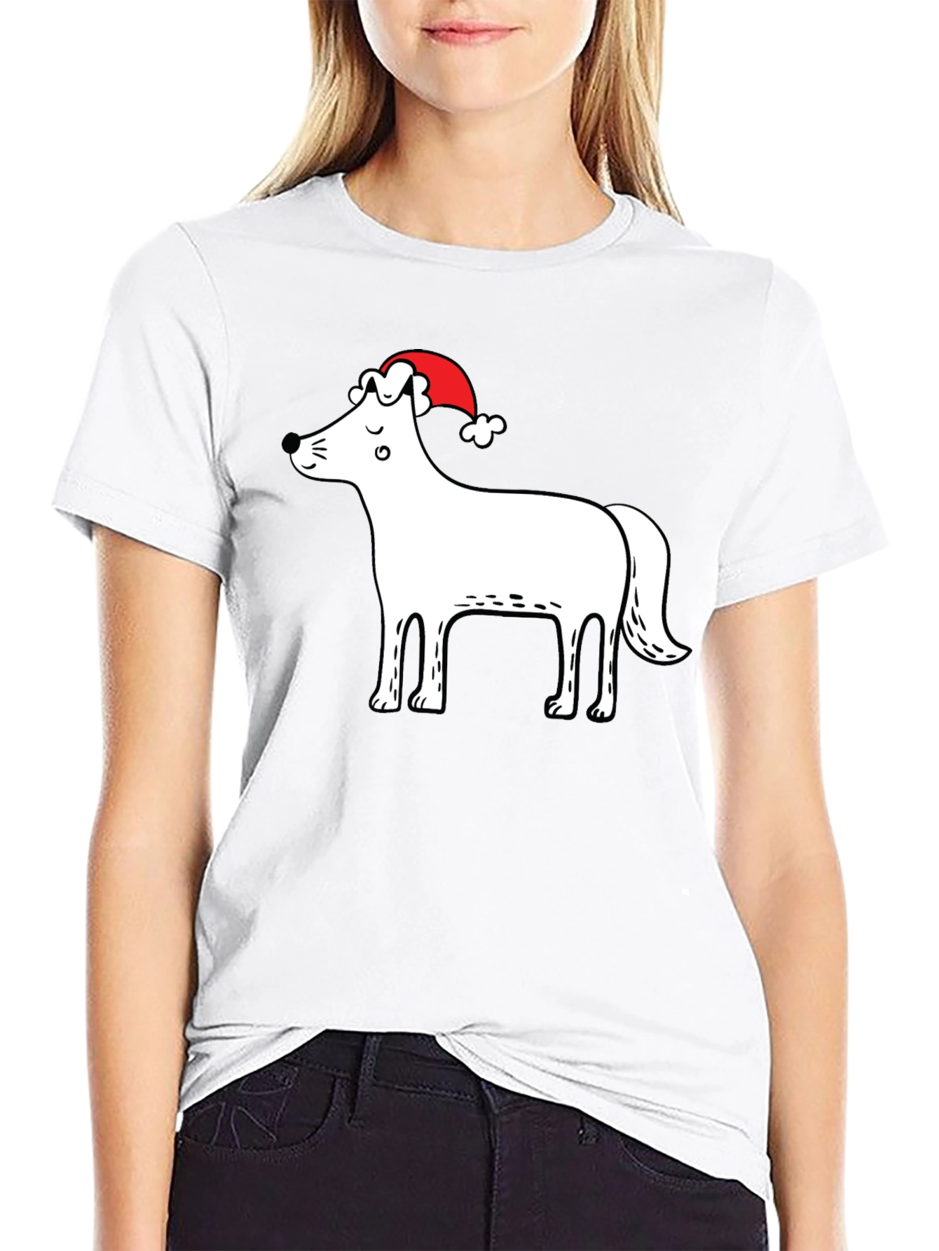 Festive Dog Graphic T-Shirt
