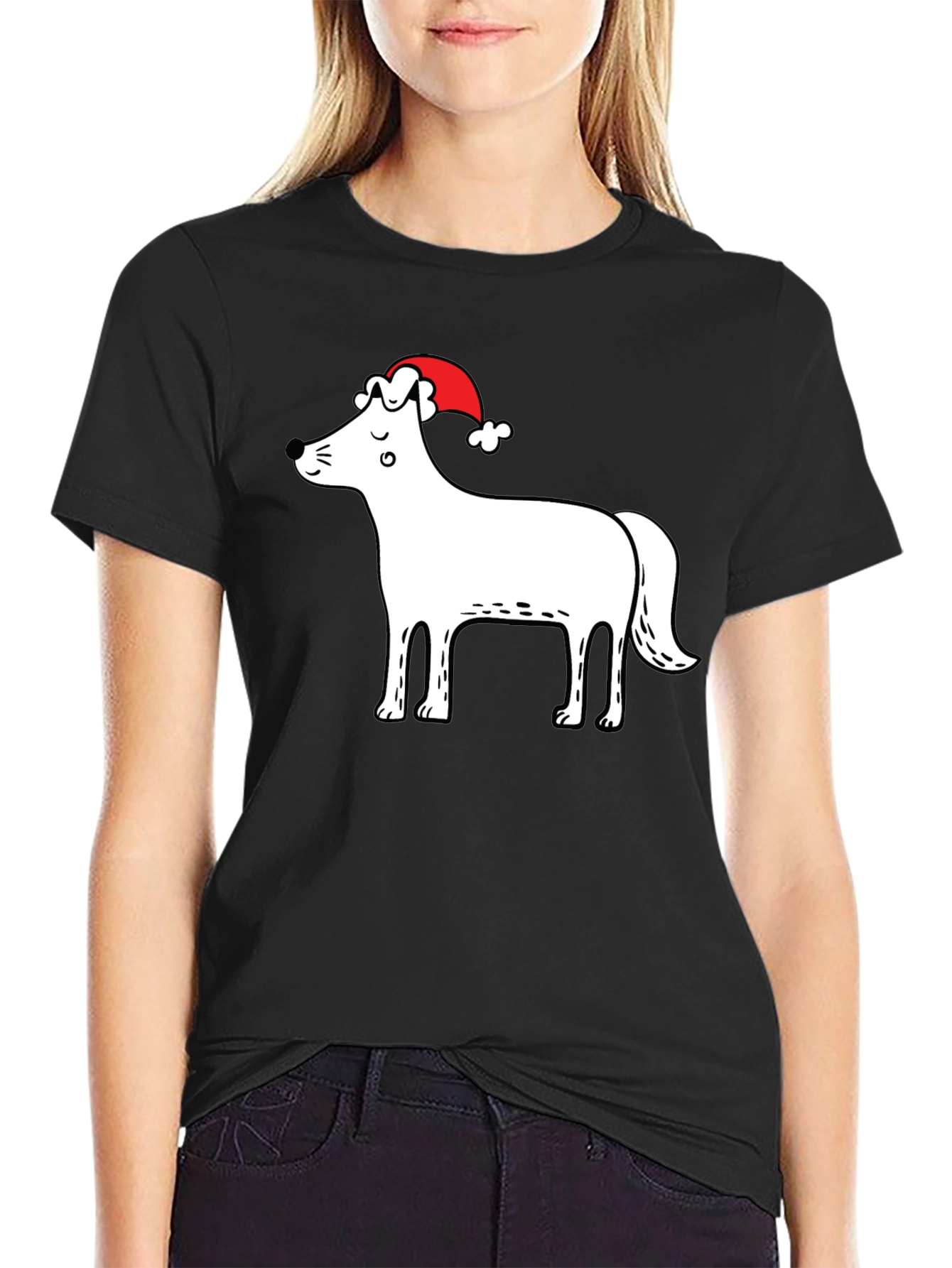 Festive Dog Graphic T-Shirt