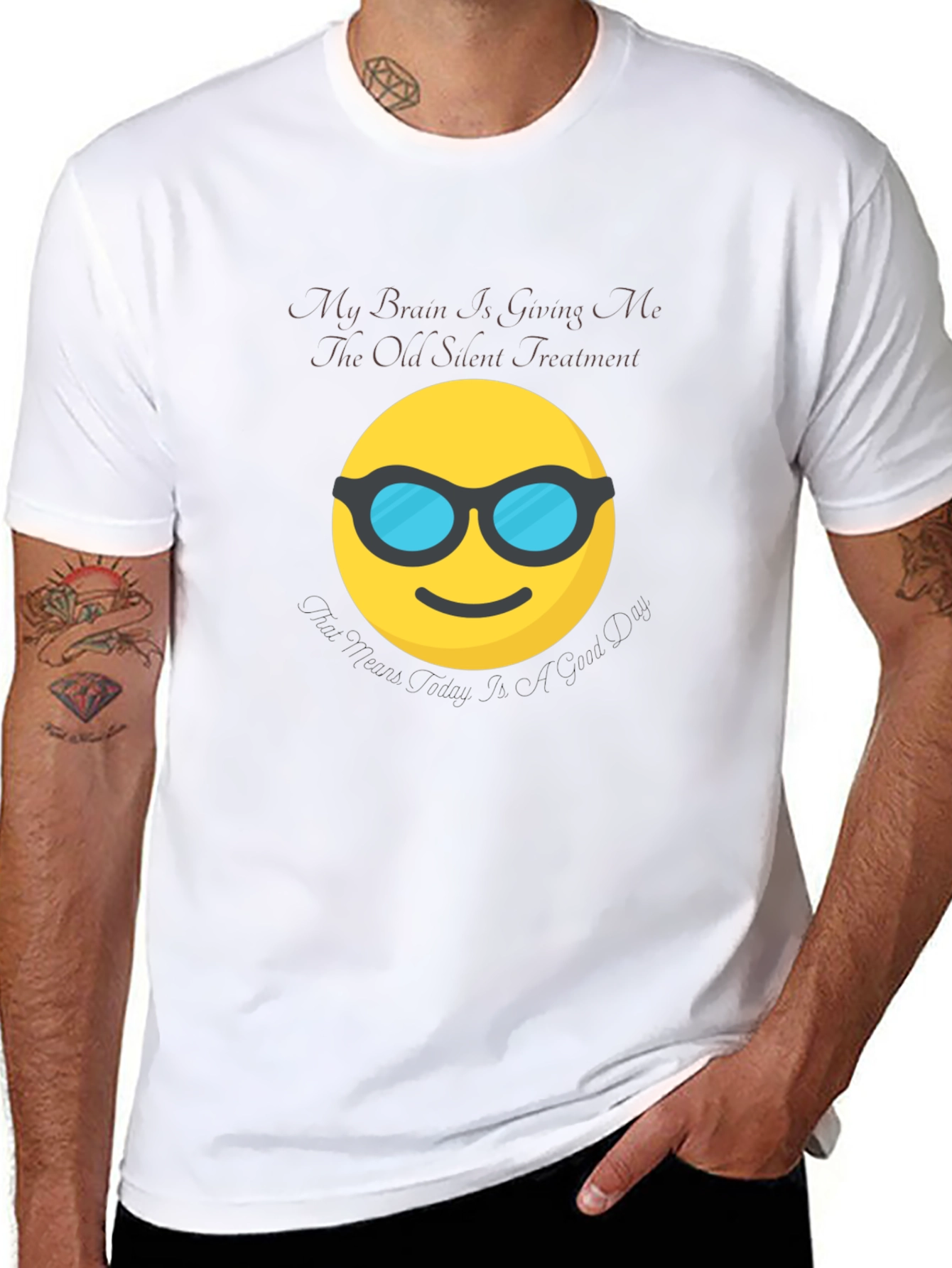 Silent Treatment Brain Emoji T-Shirt