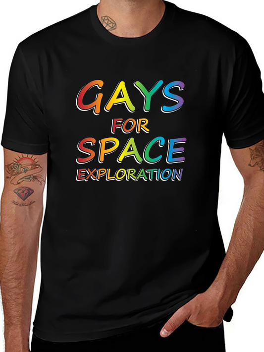 Gays For Space Exploration Rainbow T-Shirt