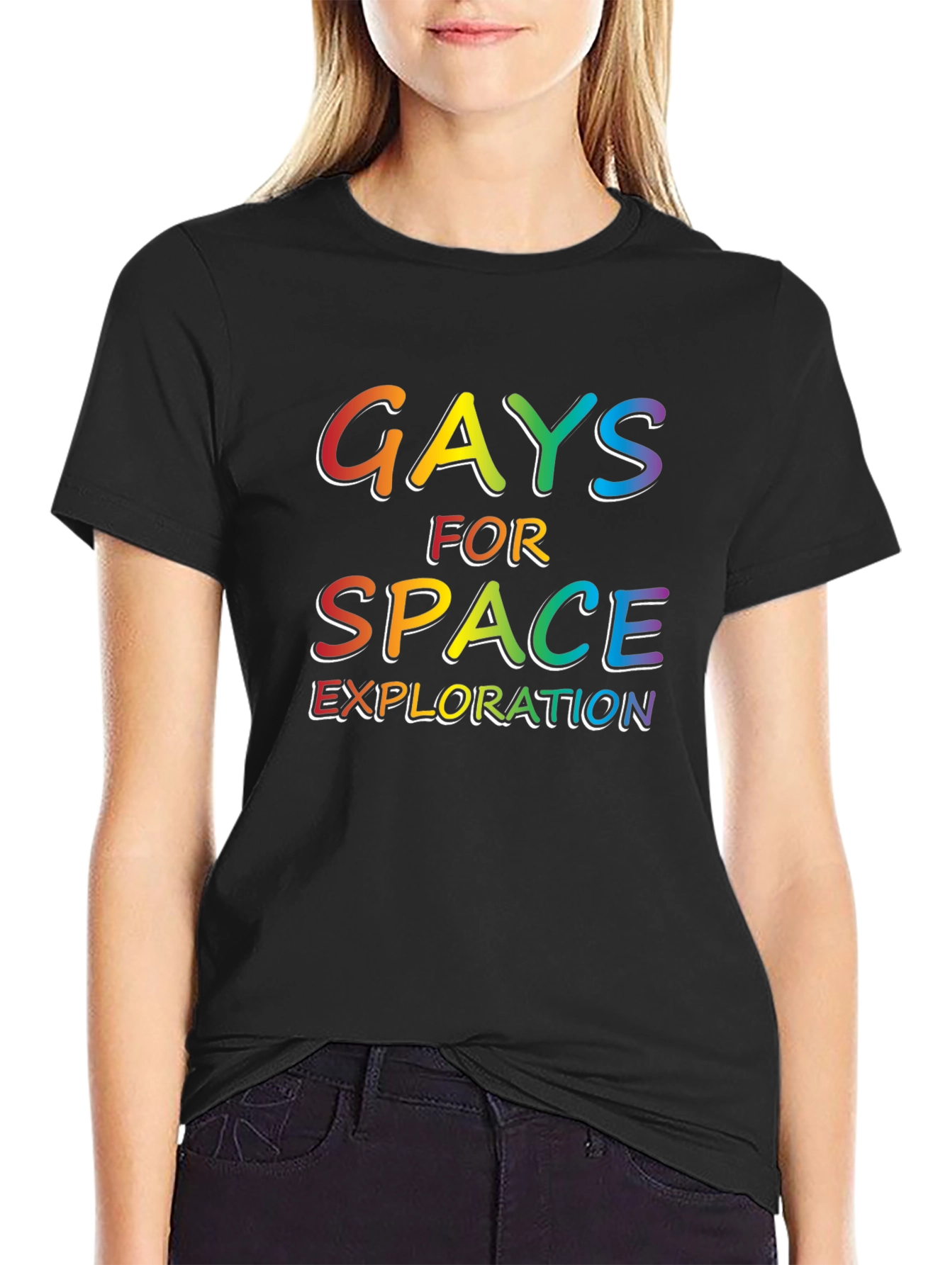 Gays For Space Exploration Rainbow T-Shirt