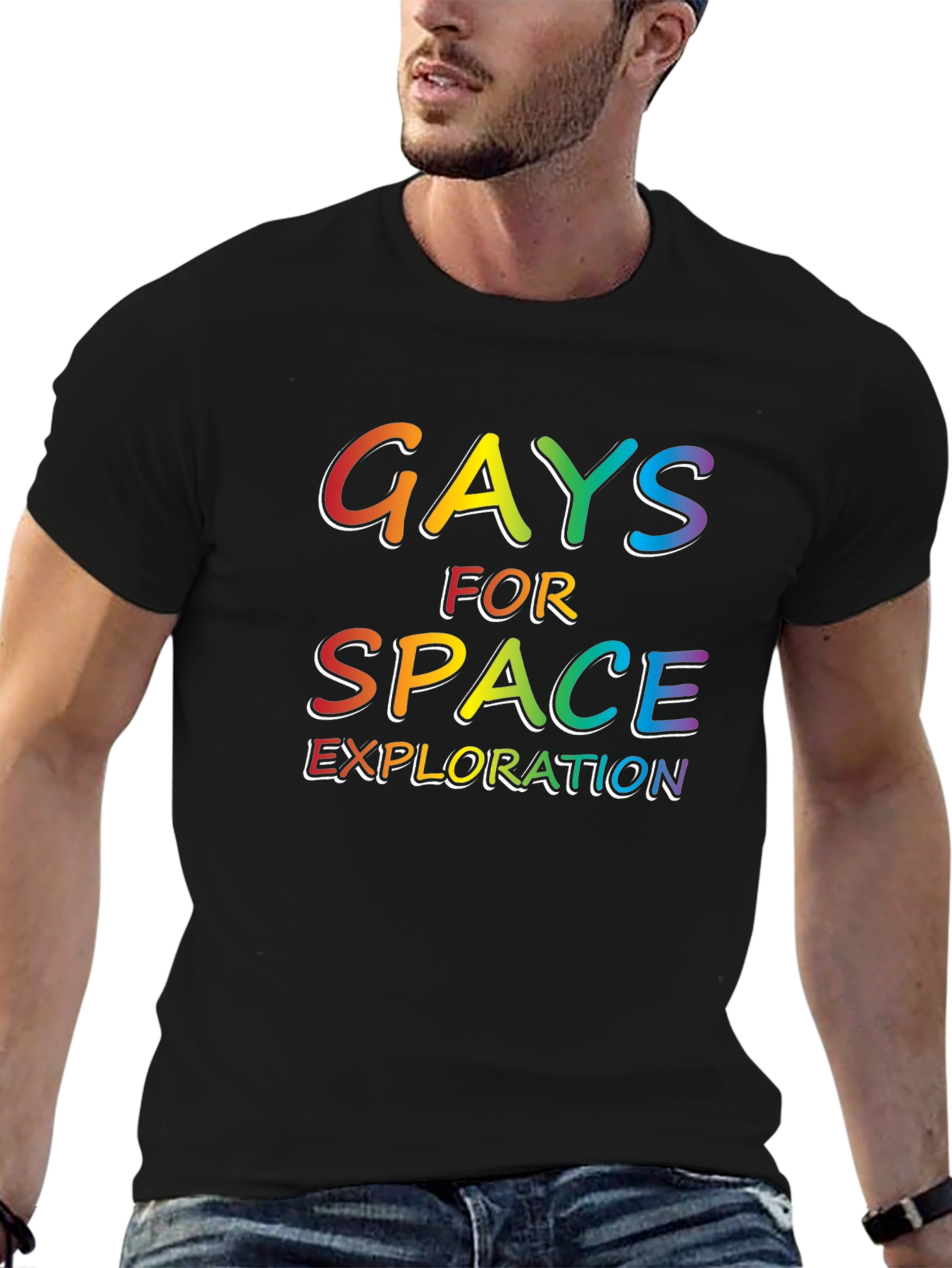 Gays For Space Exploration Rainbow T-Shirt