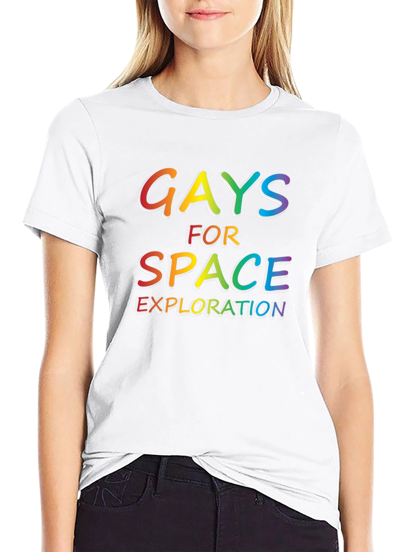 Gays For Space Exploration Rainbow T-Shirt