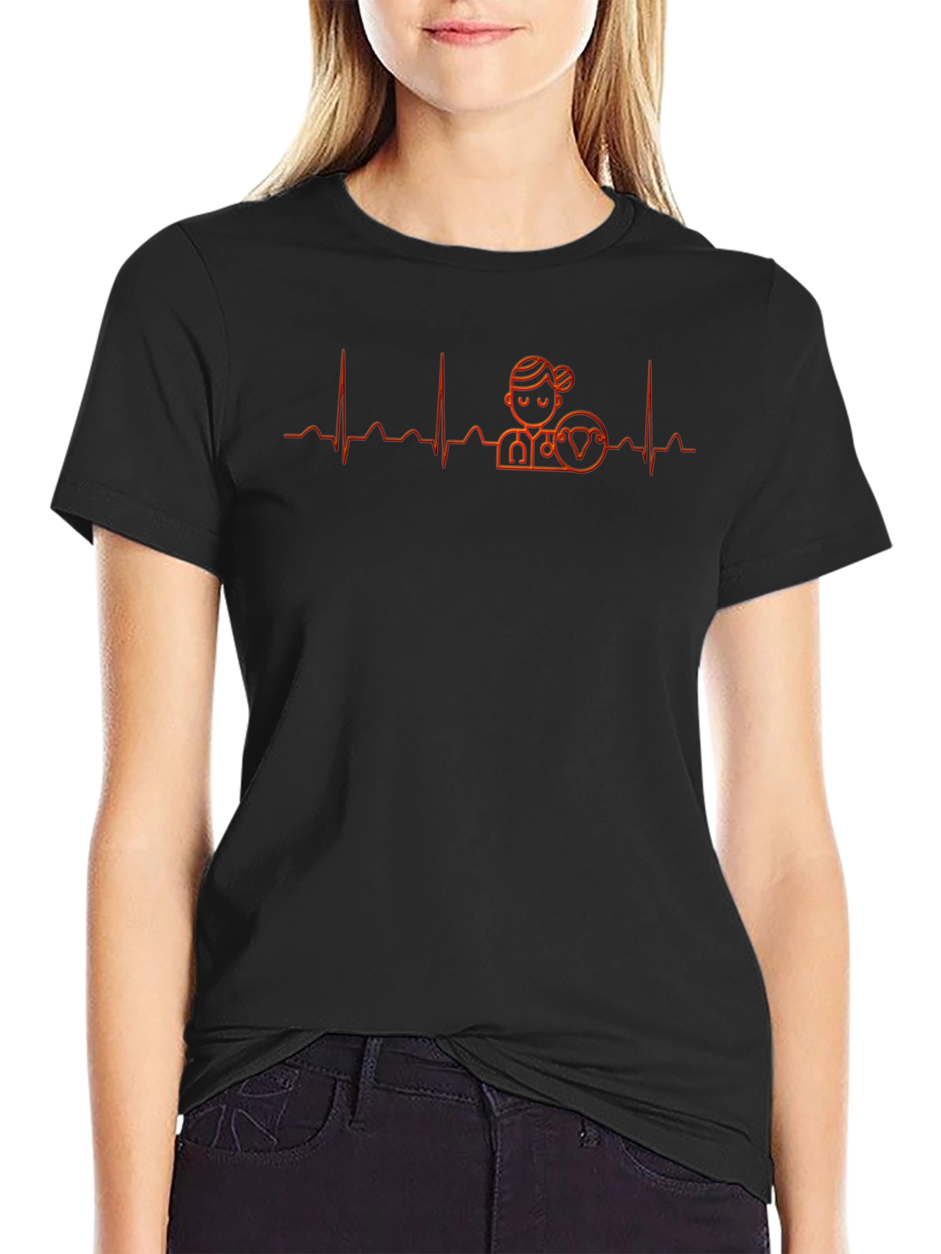 Nurse Heartbeat T-Shirt - Doctor Life Line Tee