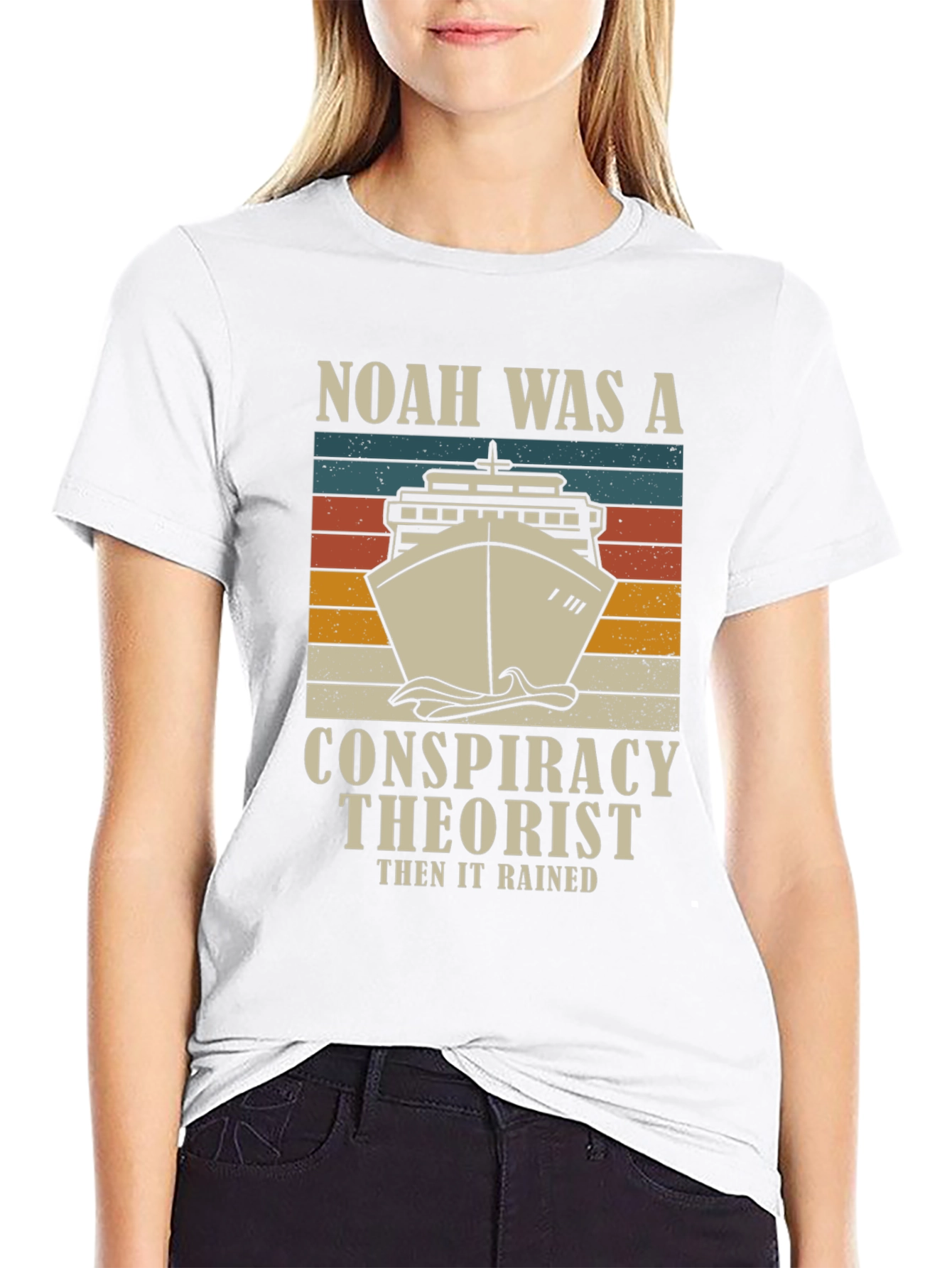 Noah Was A Conspiracy Theorist Mens Graphic T-Shirt